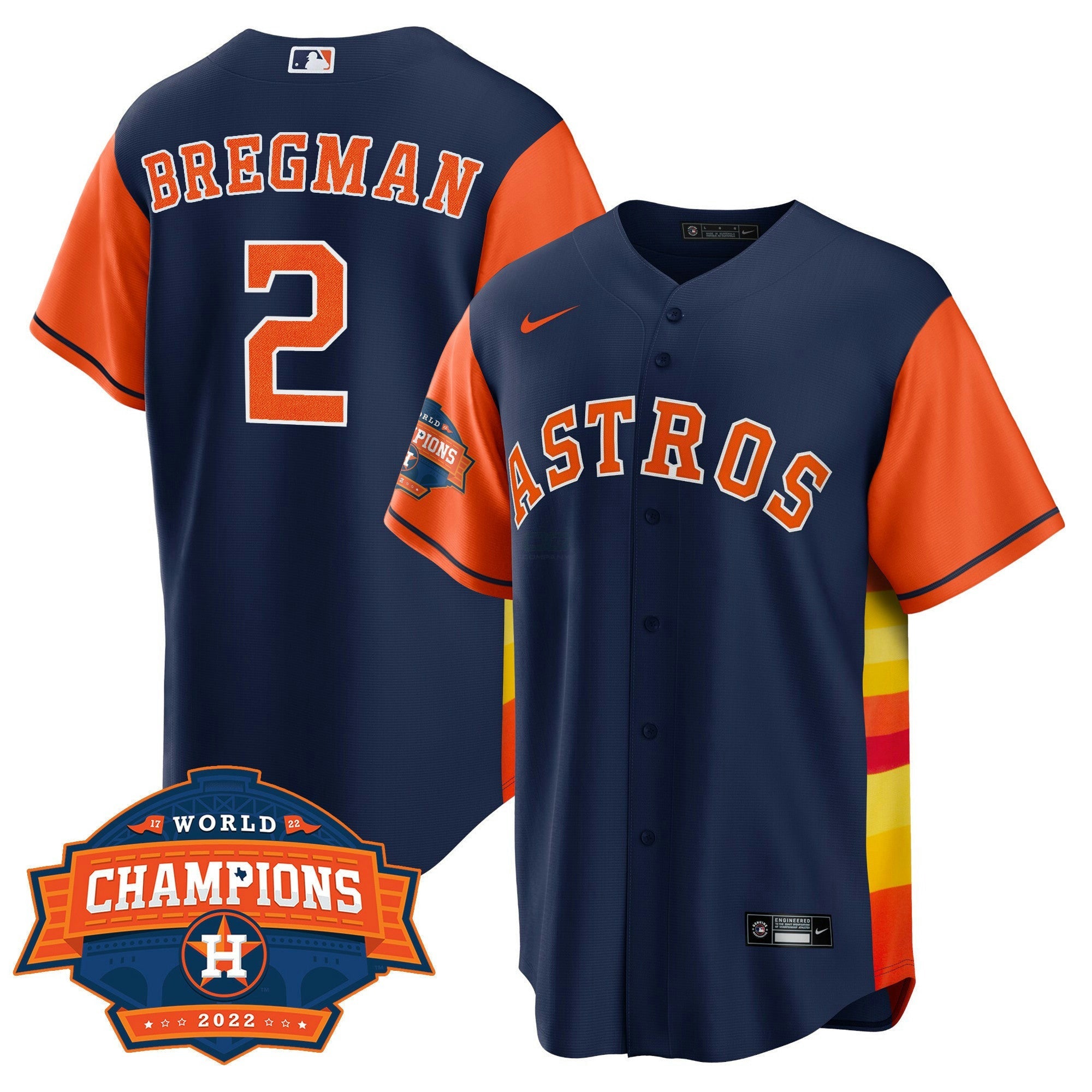 Camisa MLB Men’s Houston Cool Base Split 2022 Champions Limited Player Jersey