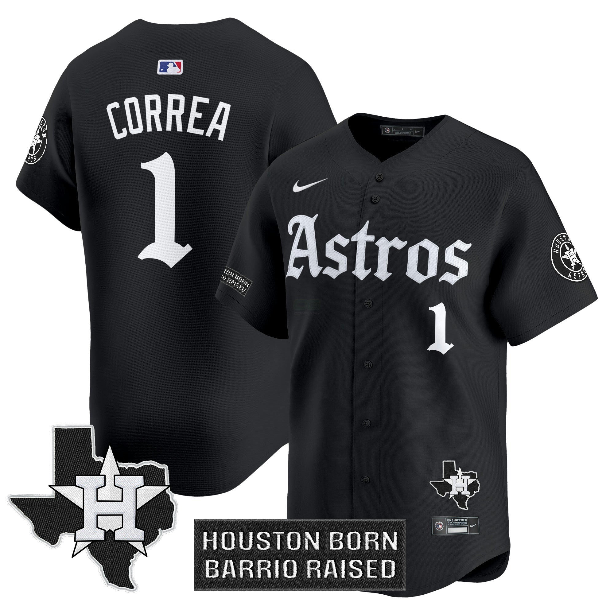 Camisa MLB Men’s Houston ‘Gothic Edition’ Vapor Premier Limited Jersey