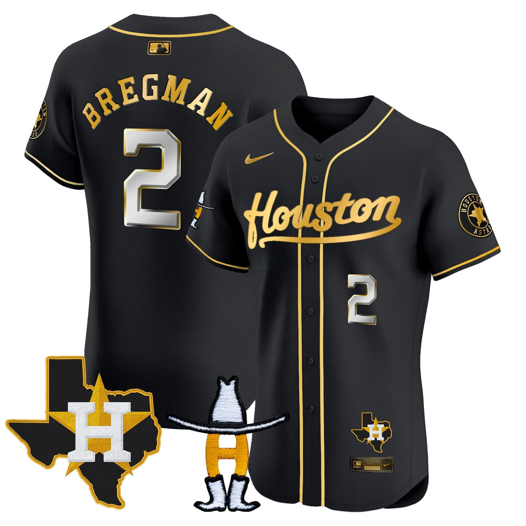 Camisa MLB Men’s Houston Houston Rodeo Patch Vapor Premier Elite Jersey