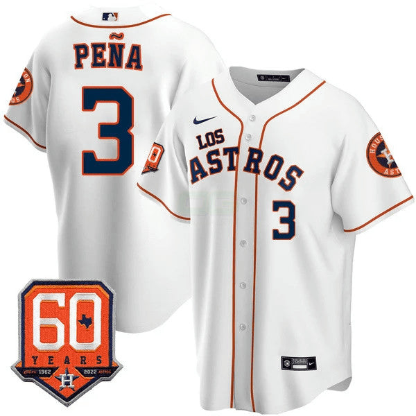Camisa MLB Men’s Houston – “Los ” Hispanic Heritage 60th Anniversary Patch Jersey