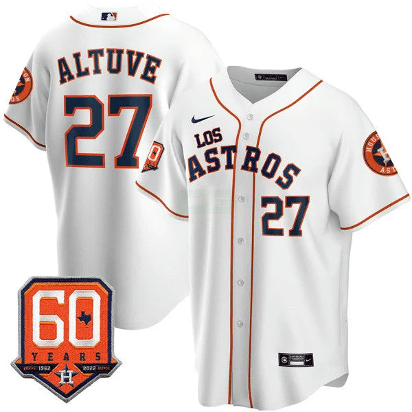 Camisa MLB Men’s Houston – “Los ” Hispanic Heritage 60th Anniversary Patch Jersey