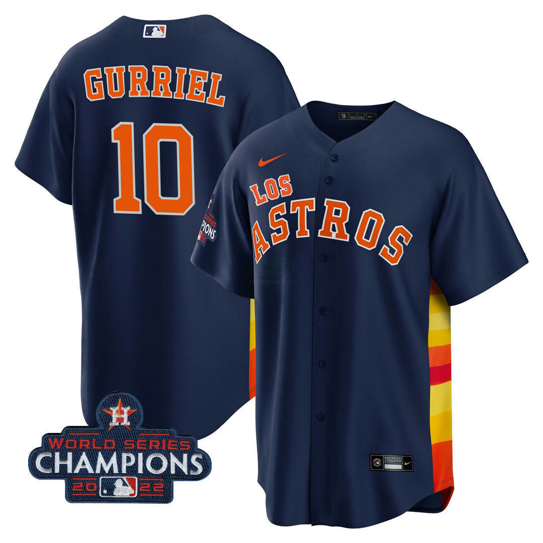 Camisa MLB Men’s Houston “Los ” Hispanic Heritage Champions Patch Jersey