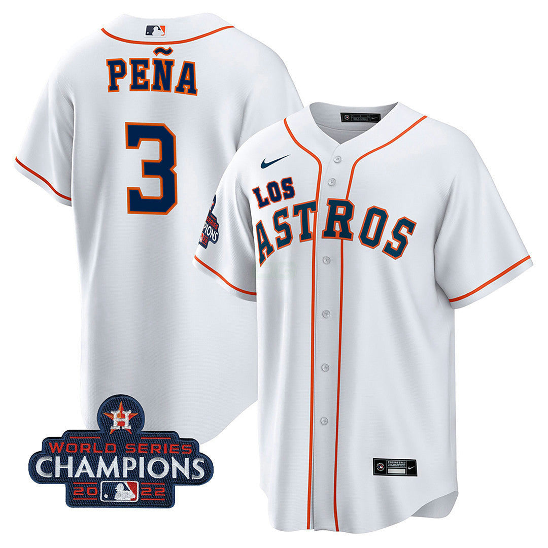 Camisa MLB Men’s Houston “Los ” Hispanic Heritage Champions Patch Jersey