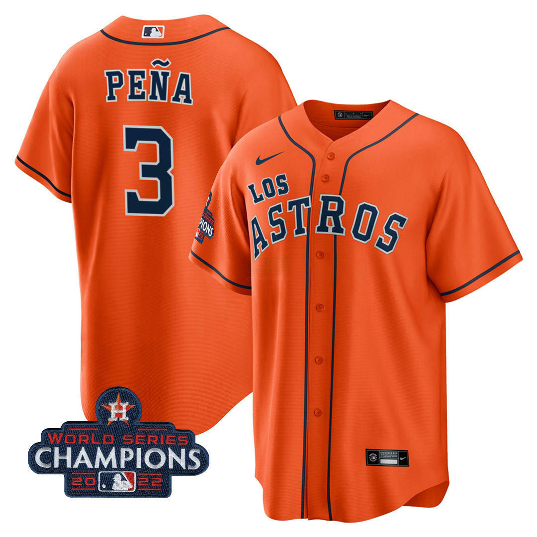 Camisa MLB Men’s Houston “Los ” Hispanic Heritage Champions Patch Jersey