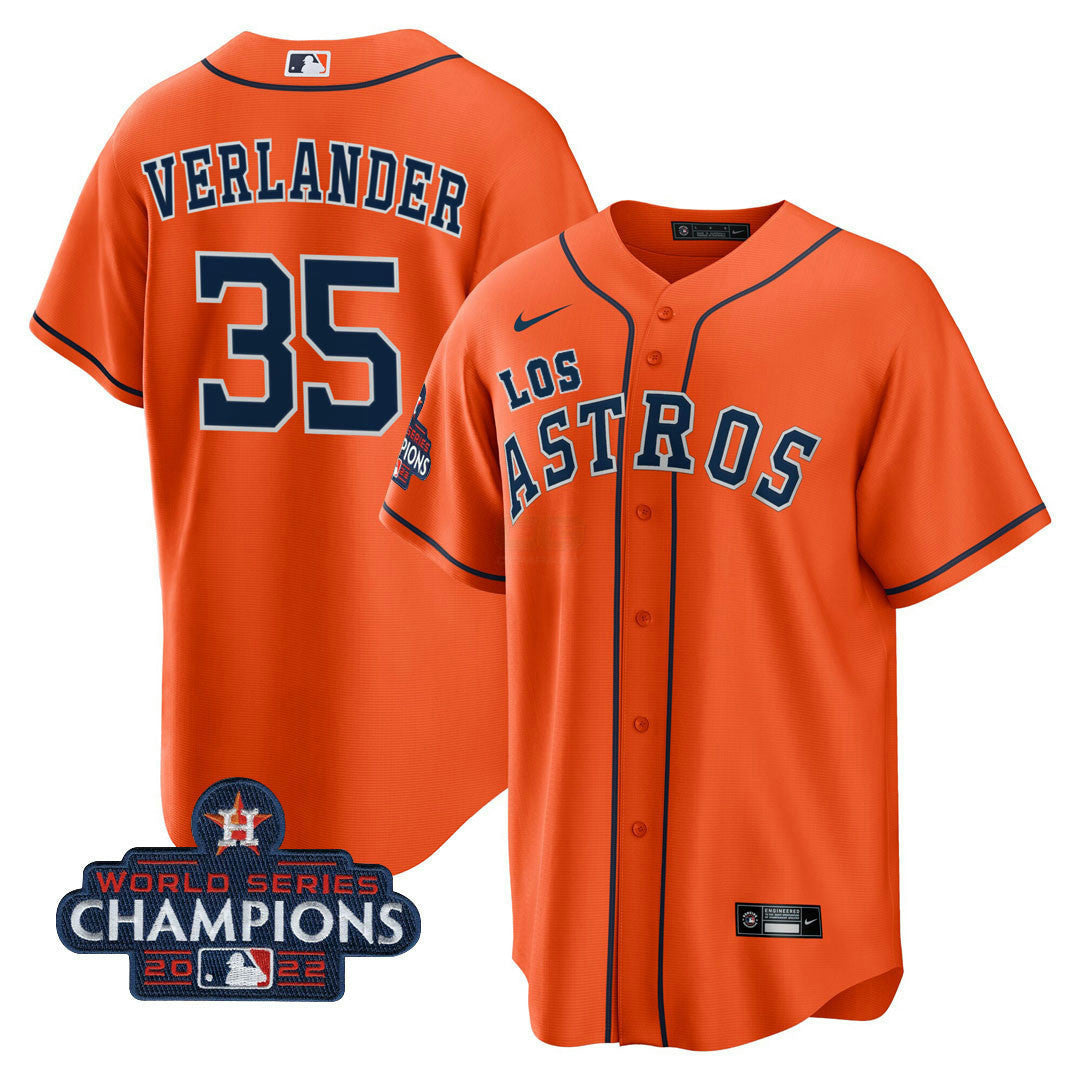 Camisa MLB Men’s Houston “Los ” Hispanic Heritage Champions Patch Jersey