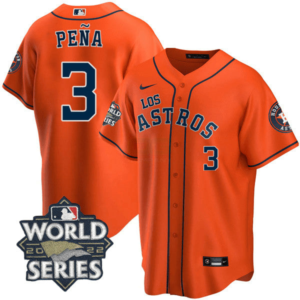Camisa MLB Men’s Houston – “Los ” Hispanic Heritage World Series Patch Jersey