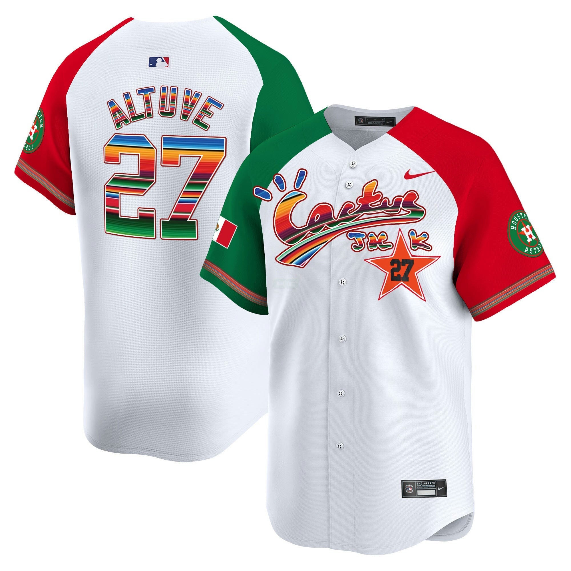 Camisa MLB Men’s Houston Mexico Cactus Jack Vapor Premier Limited Jersey
