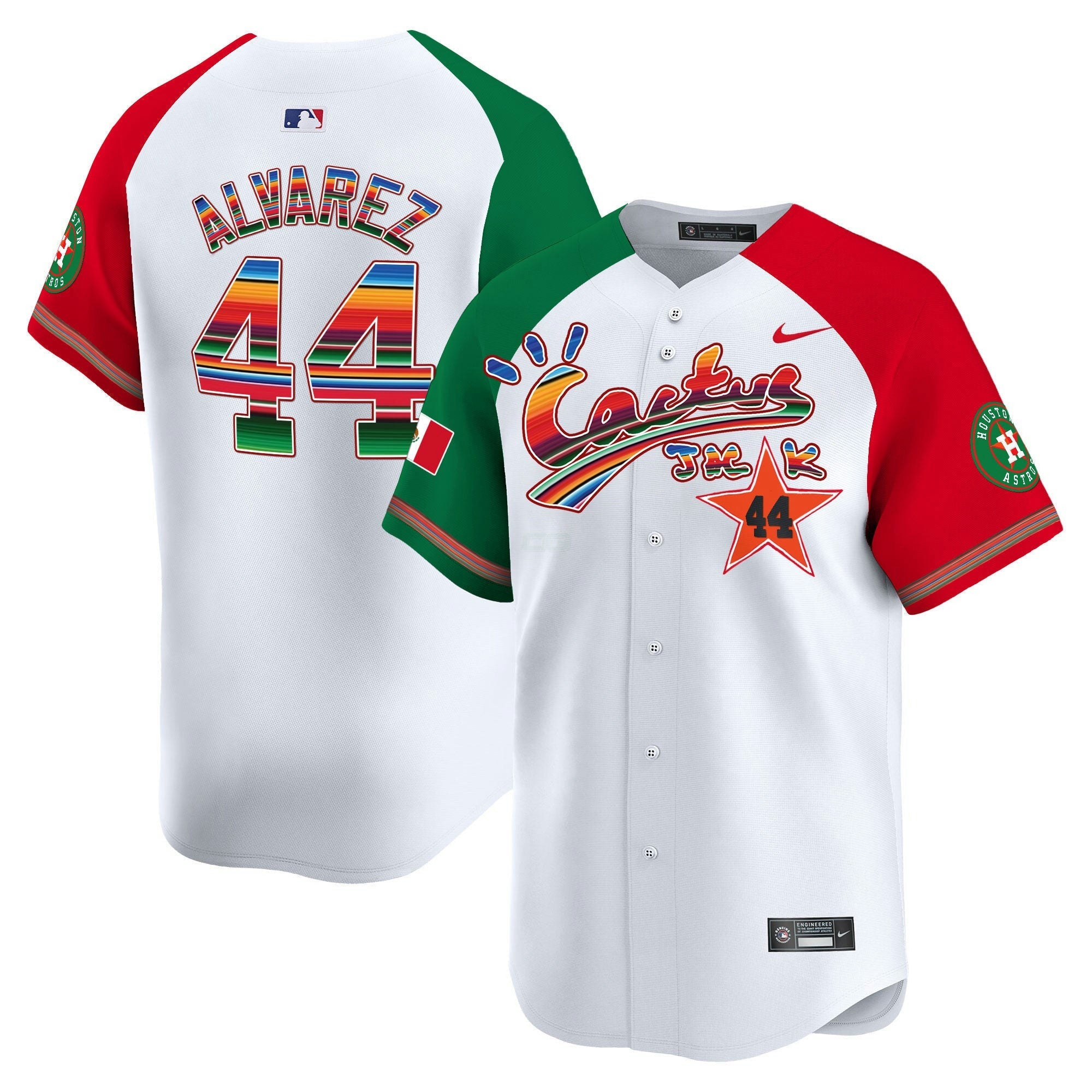 Camisa MLB Men’s Houston Mexico Cactus Jack Vapor Premier Limited Jersey
