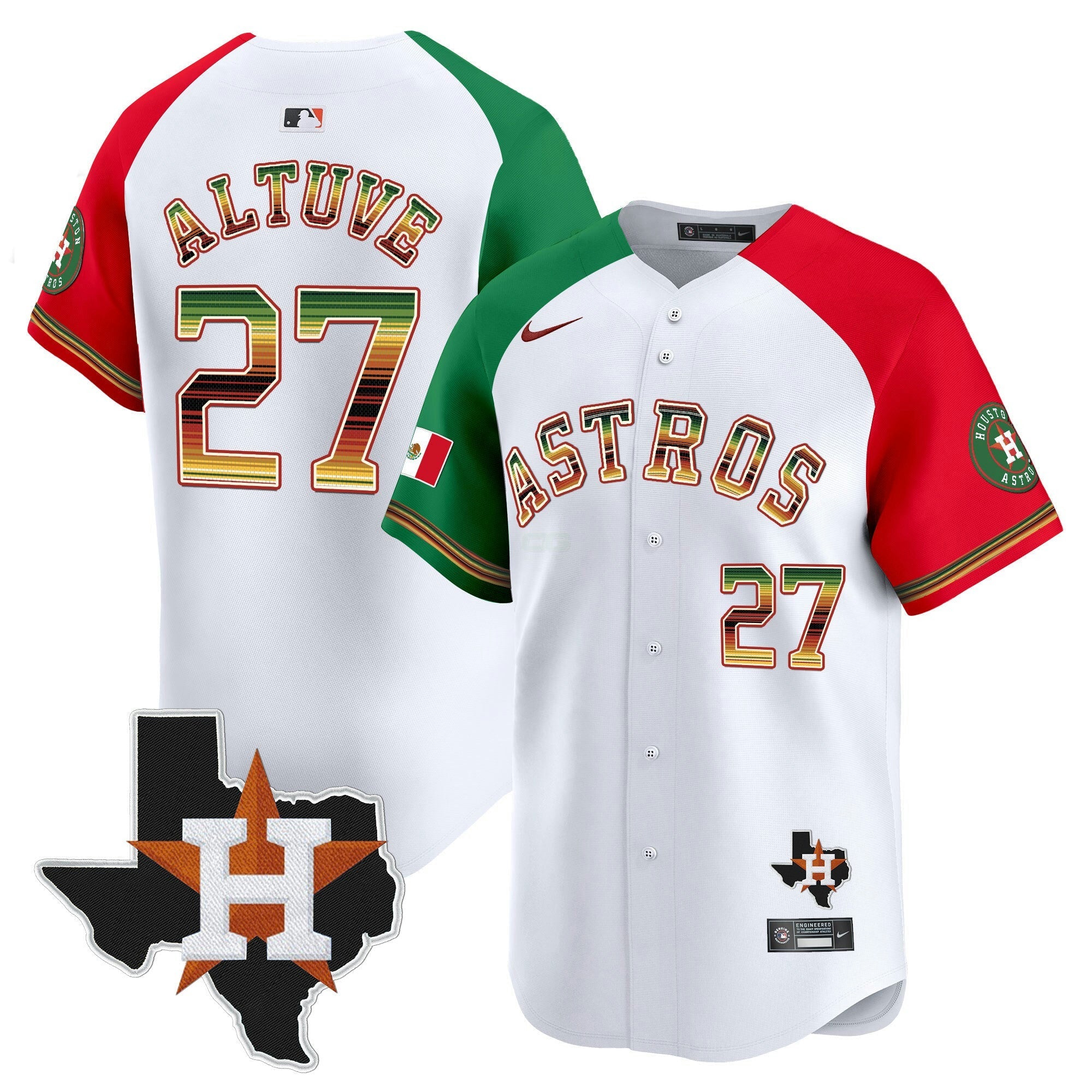 Camisa MLB Men’s Houston Mexico Traditional Style Vapor Premier Limited Jersey