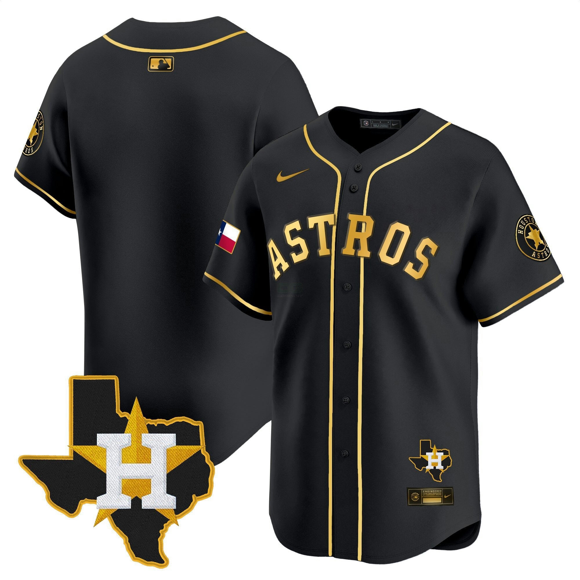Camisa MLB Men’s Houston Texas Patch Vapor Premier Limited Jersey