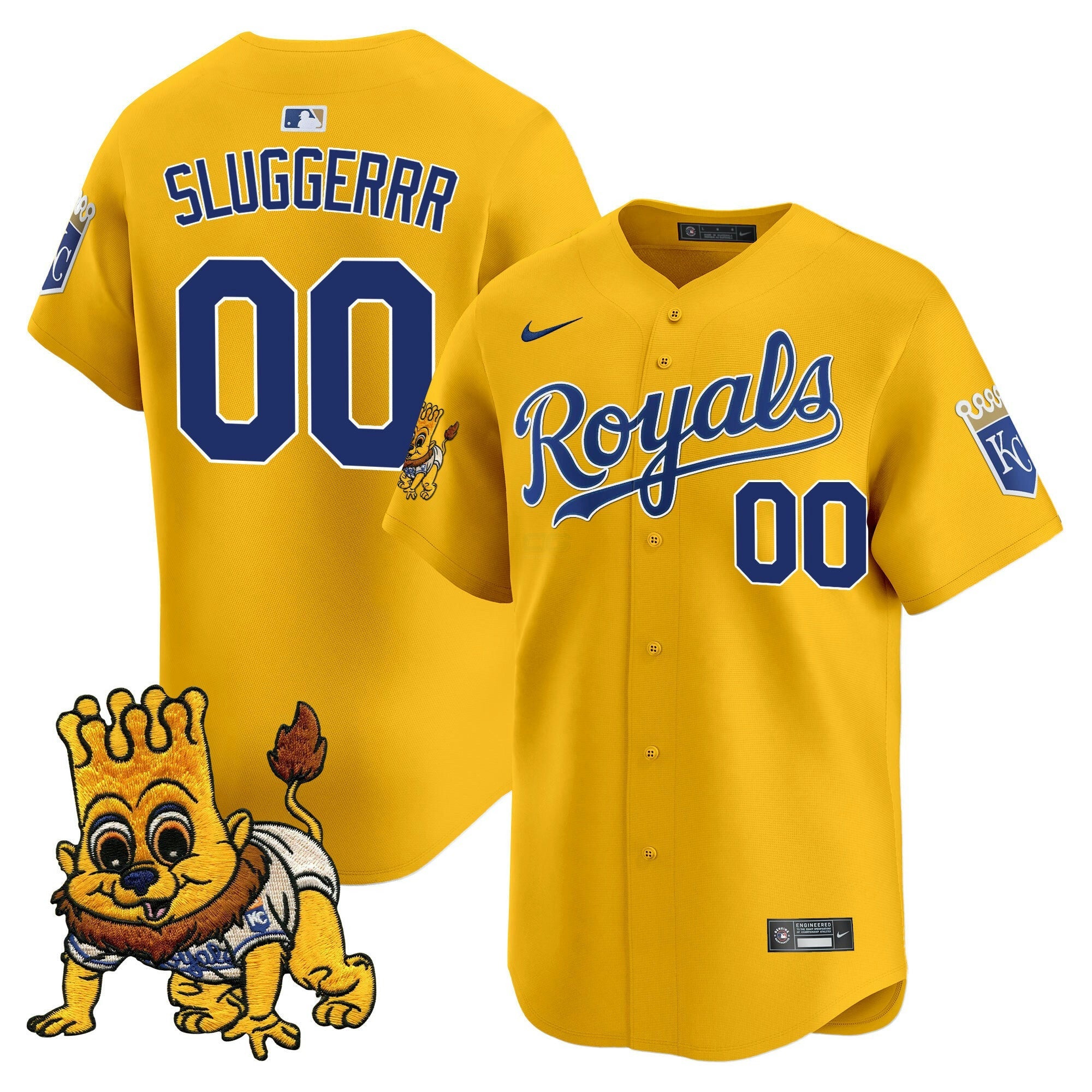 Camisa MLB Men’s Kansas City Sluggerrr Patch Vapor Premier Limited Jersey