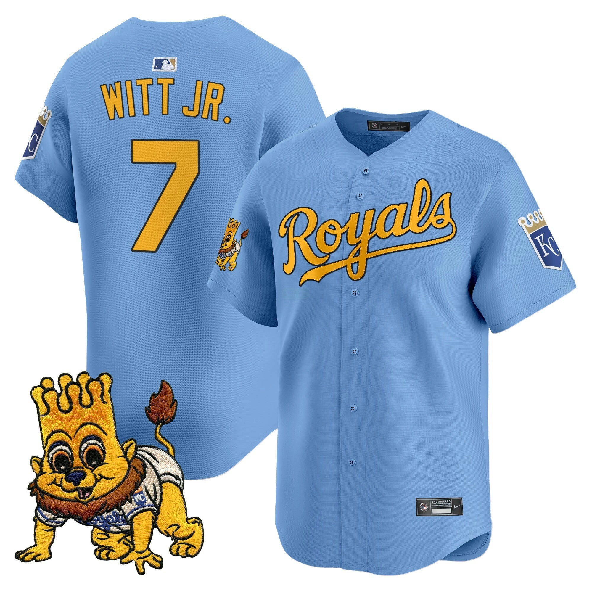Camisa MLB Men’s Kansas City Sluggerrr Patch Vapor Premier Limited Jersey