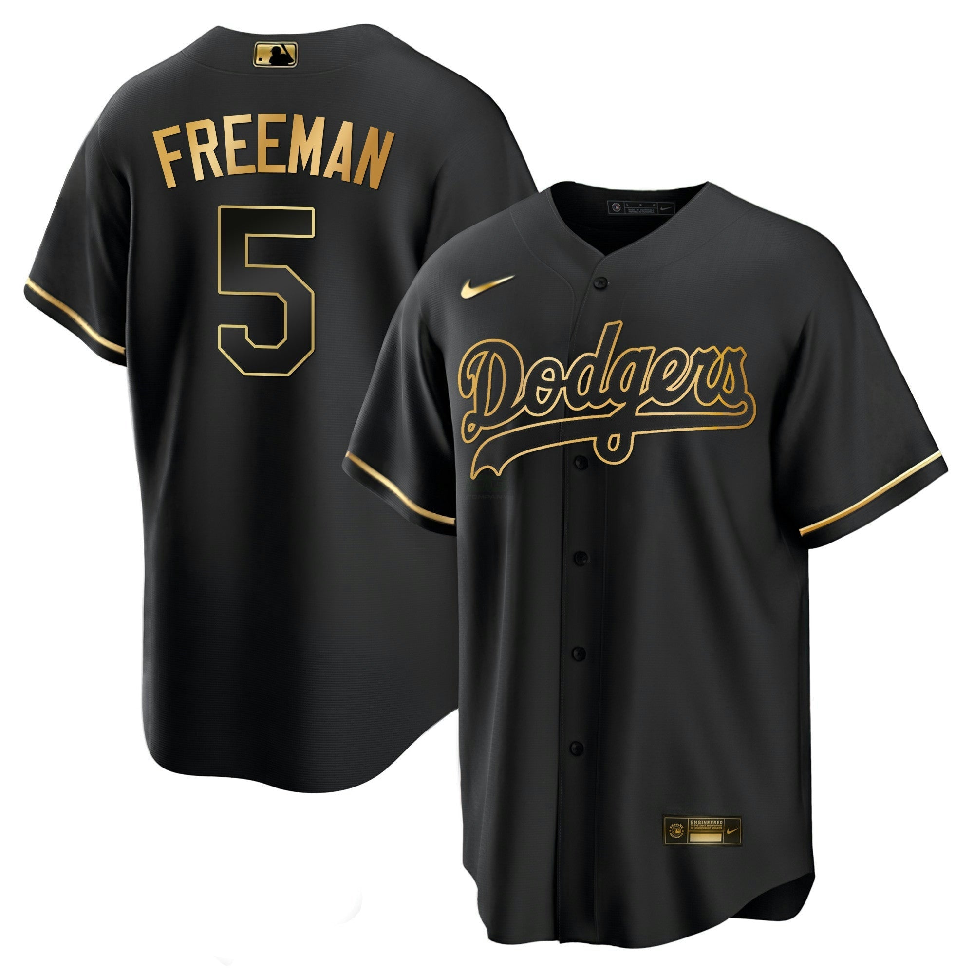 Camisa MLB Men’s Los Angeles Black Limited & Dourada Jersey