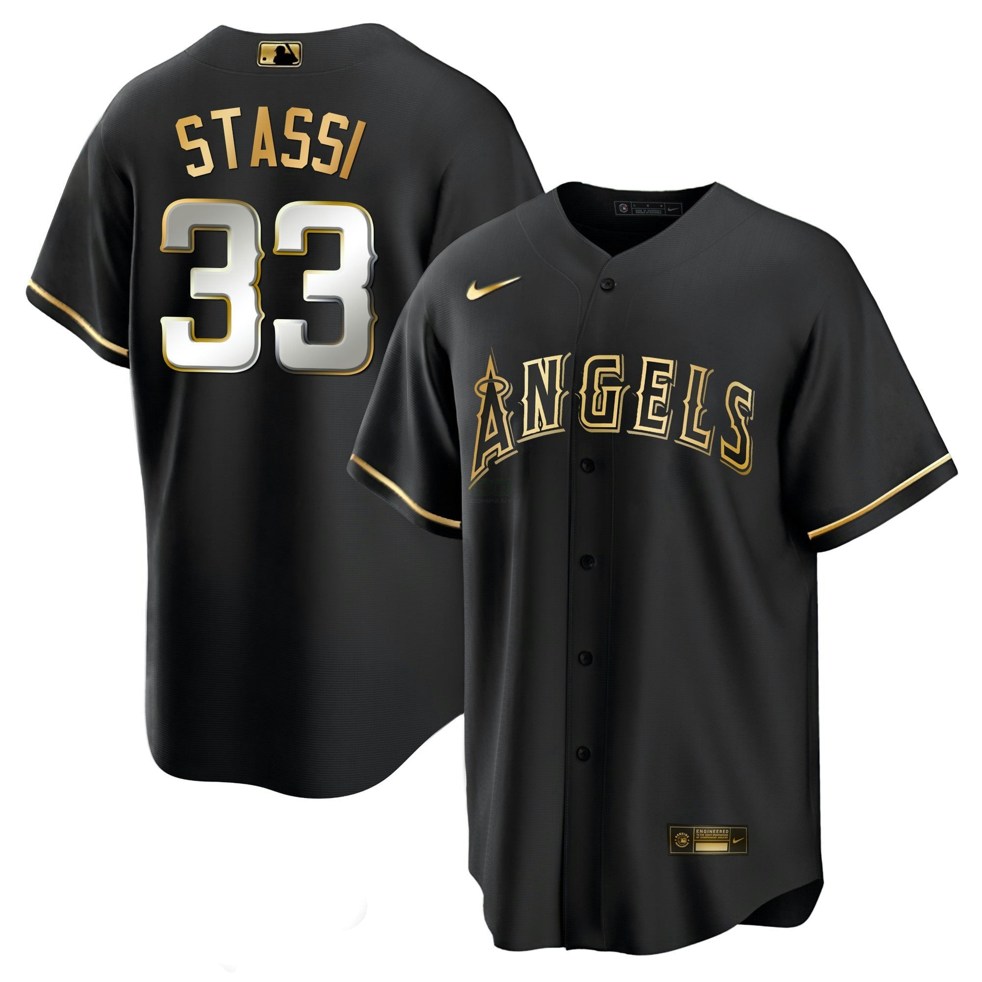 Camisa MLB Men’s Los Angeles Black Limited & Dourada Jersey