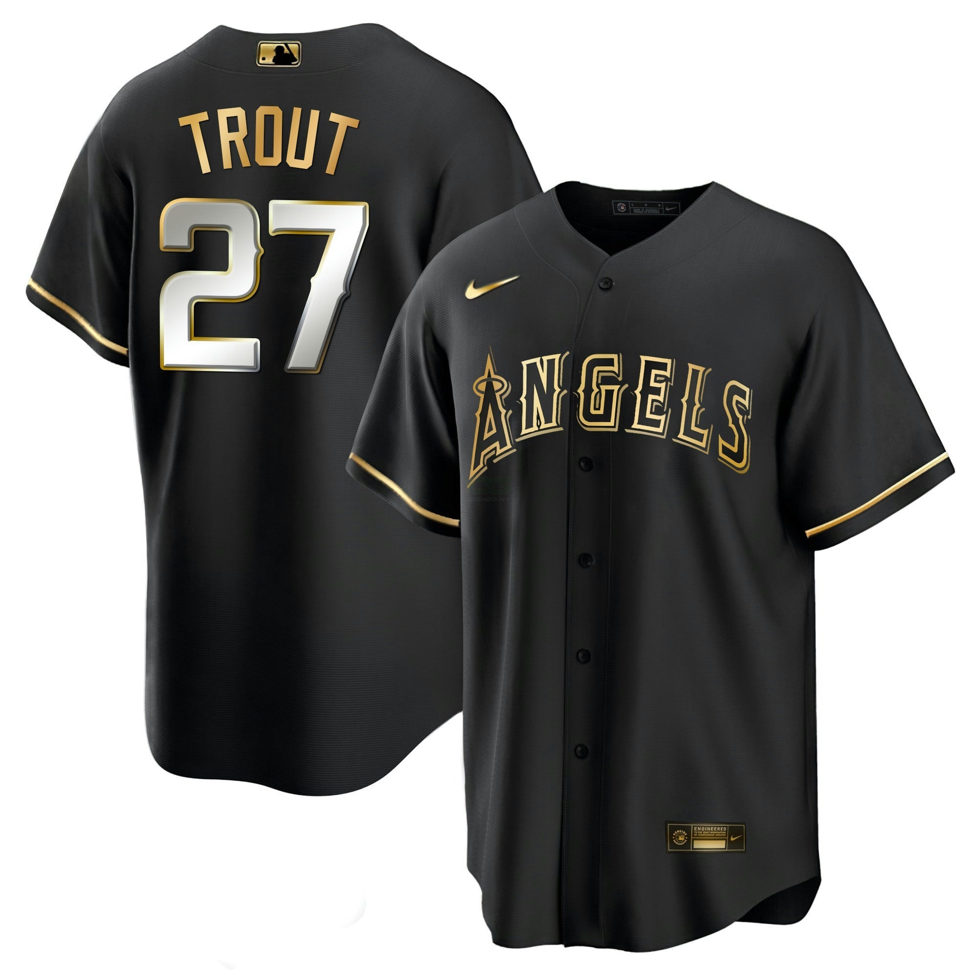 Camisa MLB Men’s Los Angeles Black Limited & Dourada Jersey