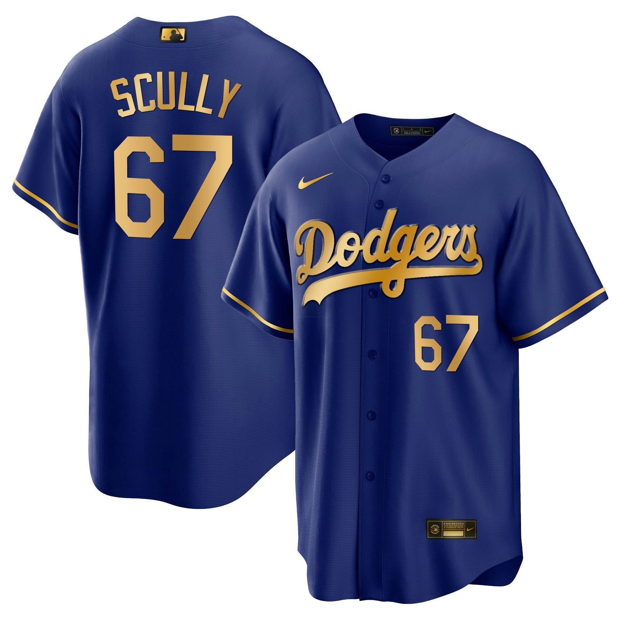 Camisa MLB Men’s Los Angeles Cool Base Dourada Jersey