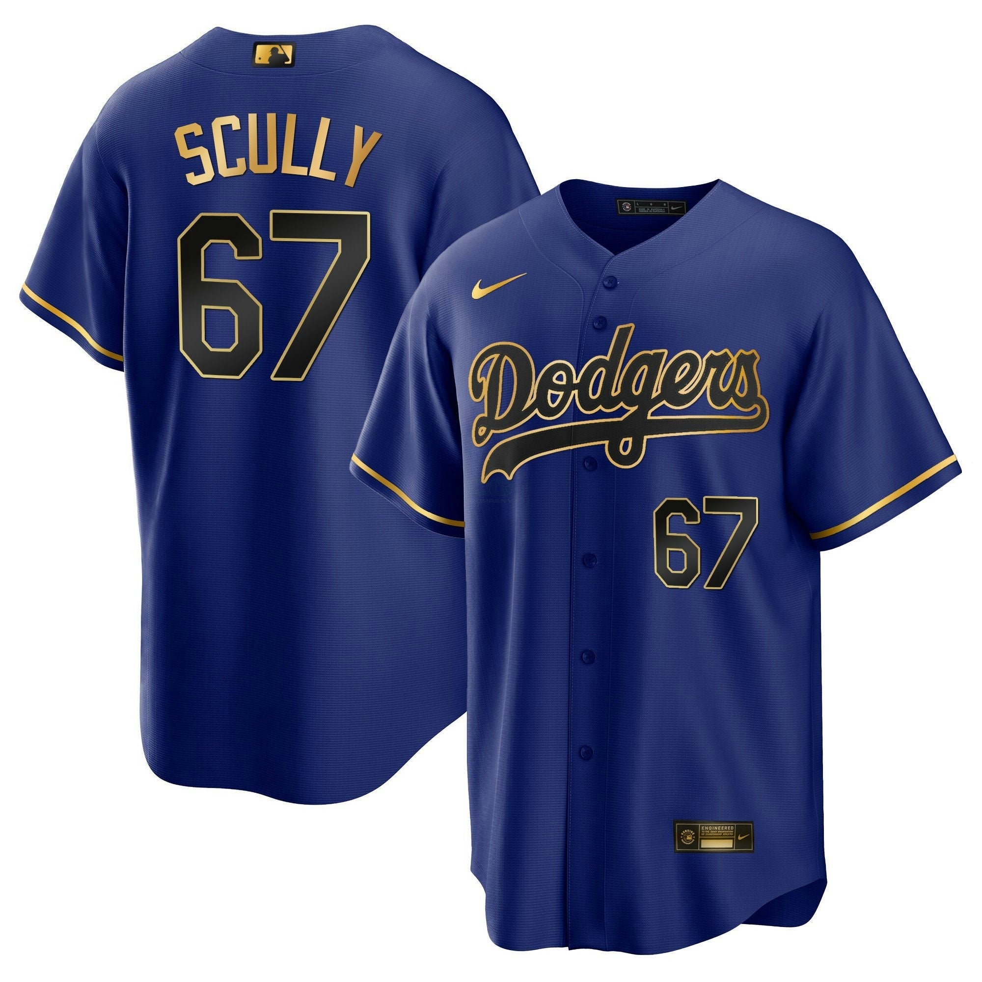 Camisa MLB Men’s Los Angeles Cool Base Dourada Jersey