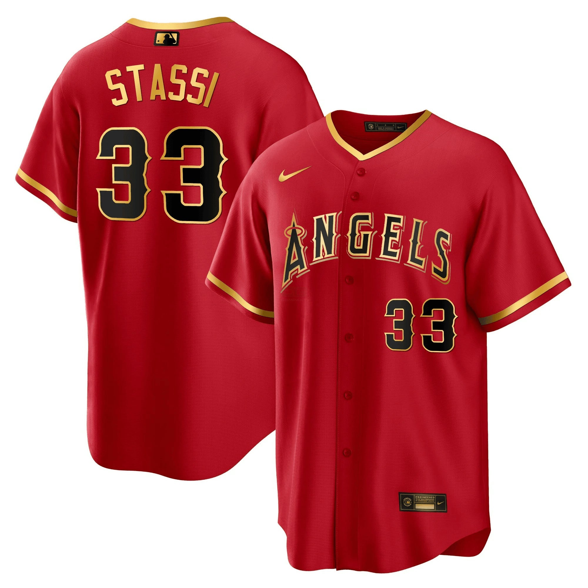 Camisa MLB Men’s Los Angeles Cool Base Dourada Jersey