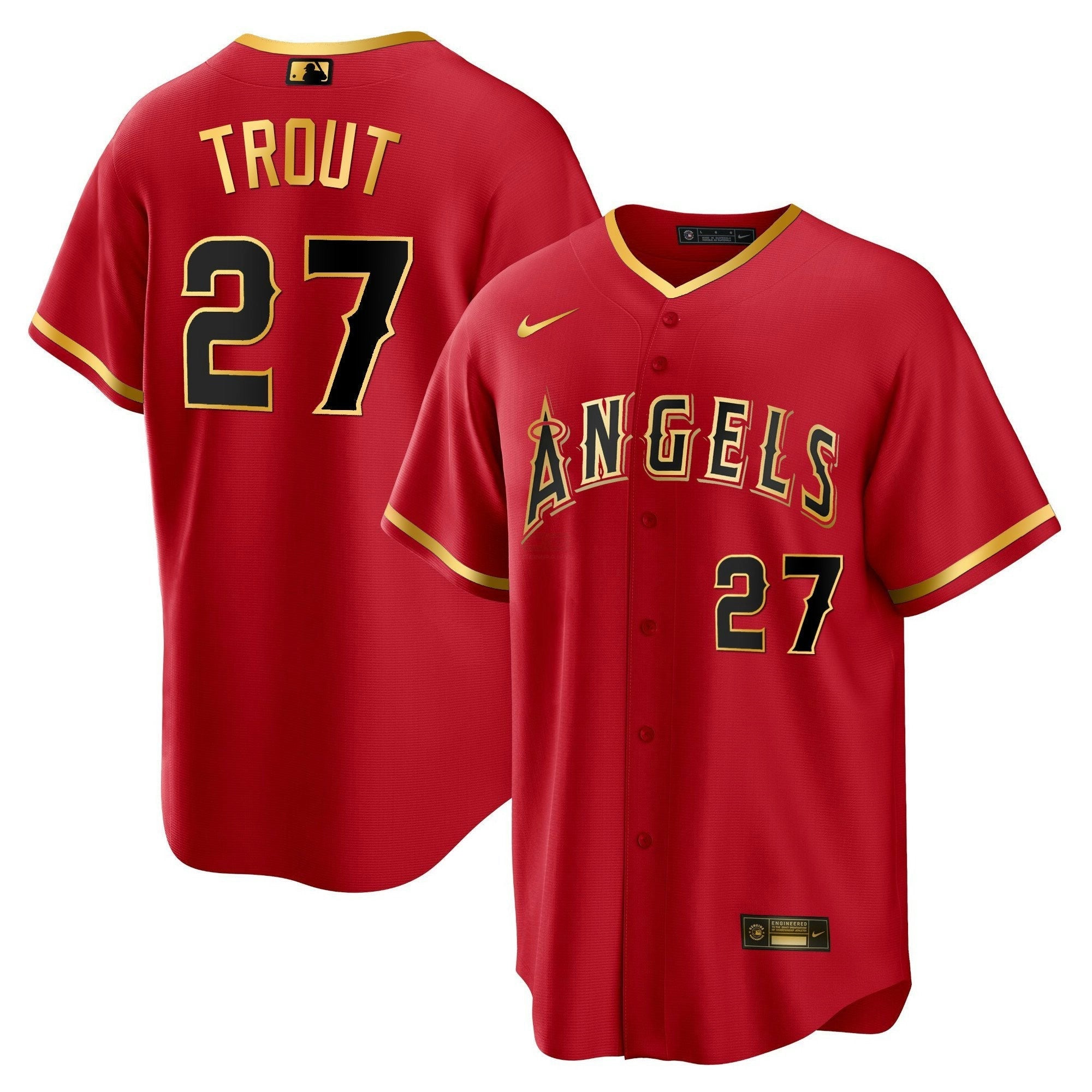 Camisa MLB Men’s Los Angeles Cool Base Dourada Jersey