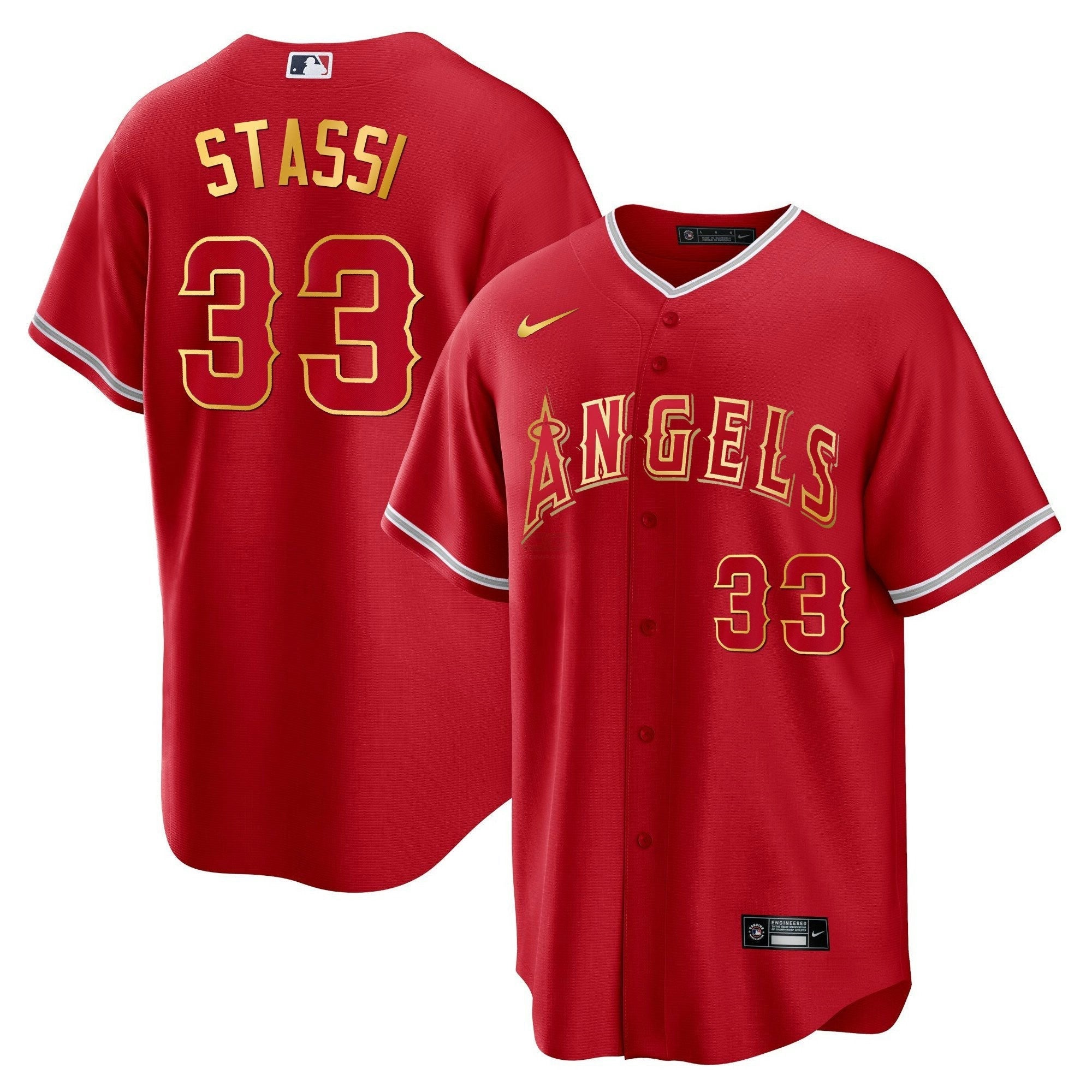Camisa MLB Men’s Los Angeles Cool Base Dourada Jersey