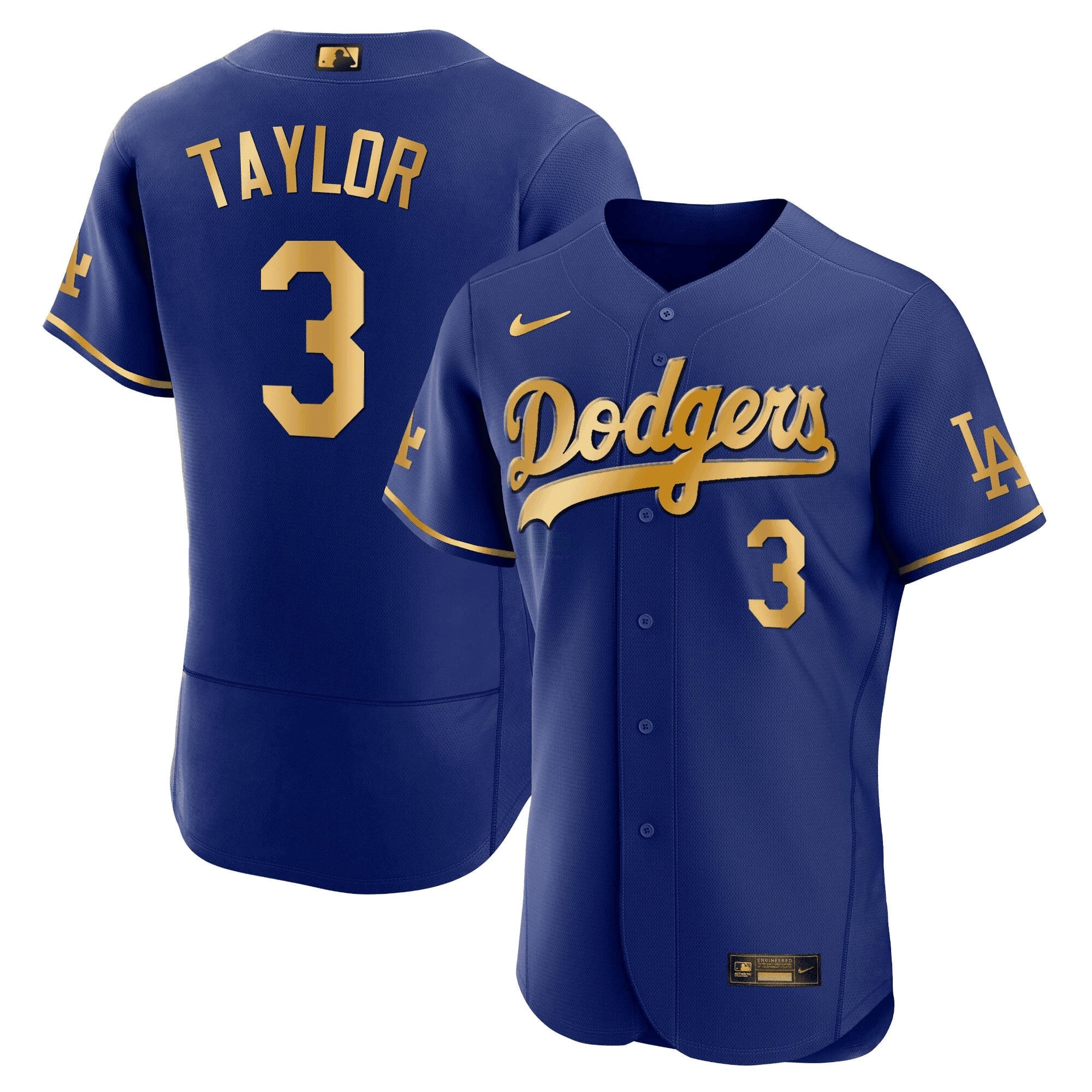 Camisa MLB Men’s Los Angeles Flex Base Dourada Jersey