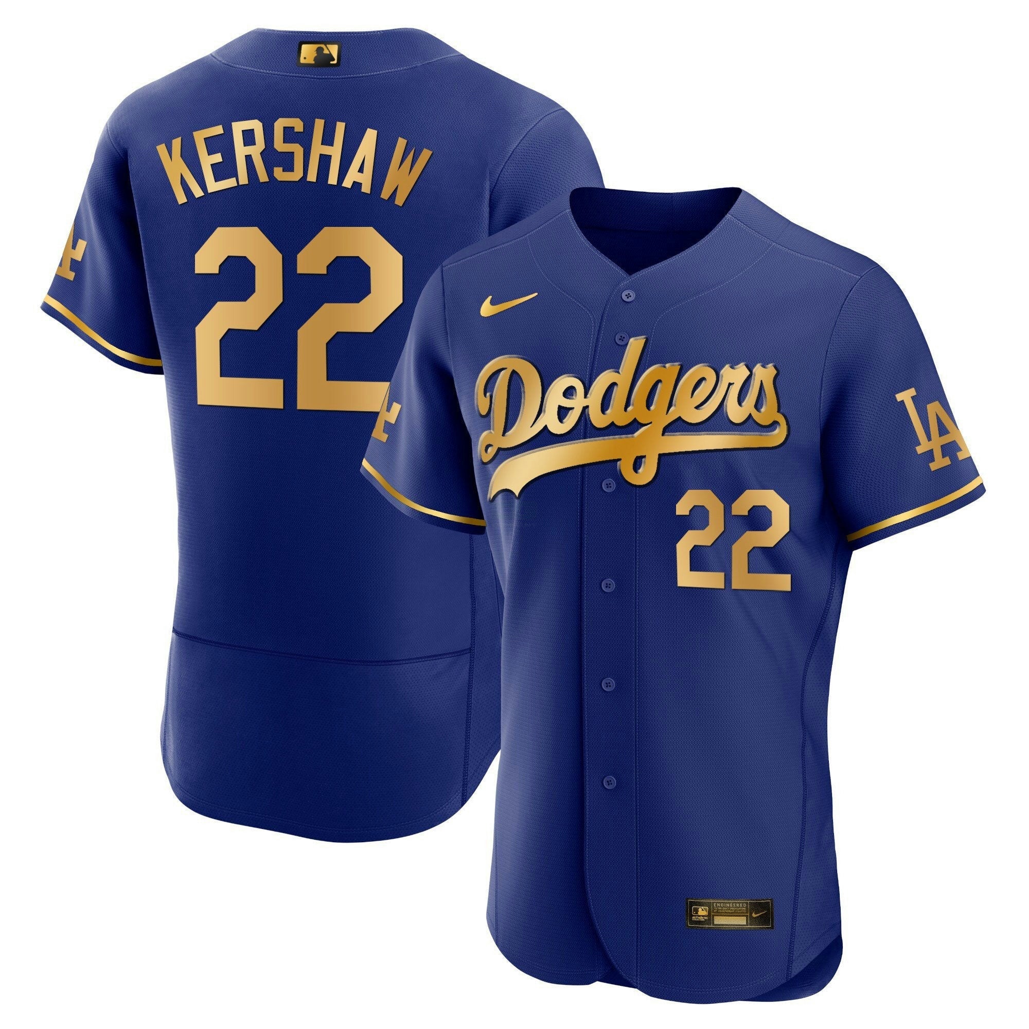 Camisa MLB Men’s Los Angeles Flex Base Dourada Jersey