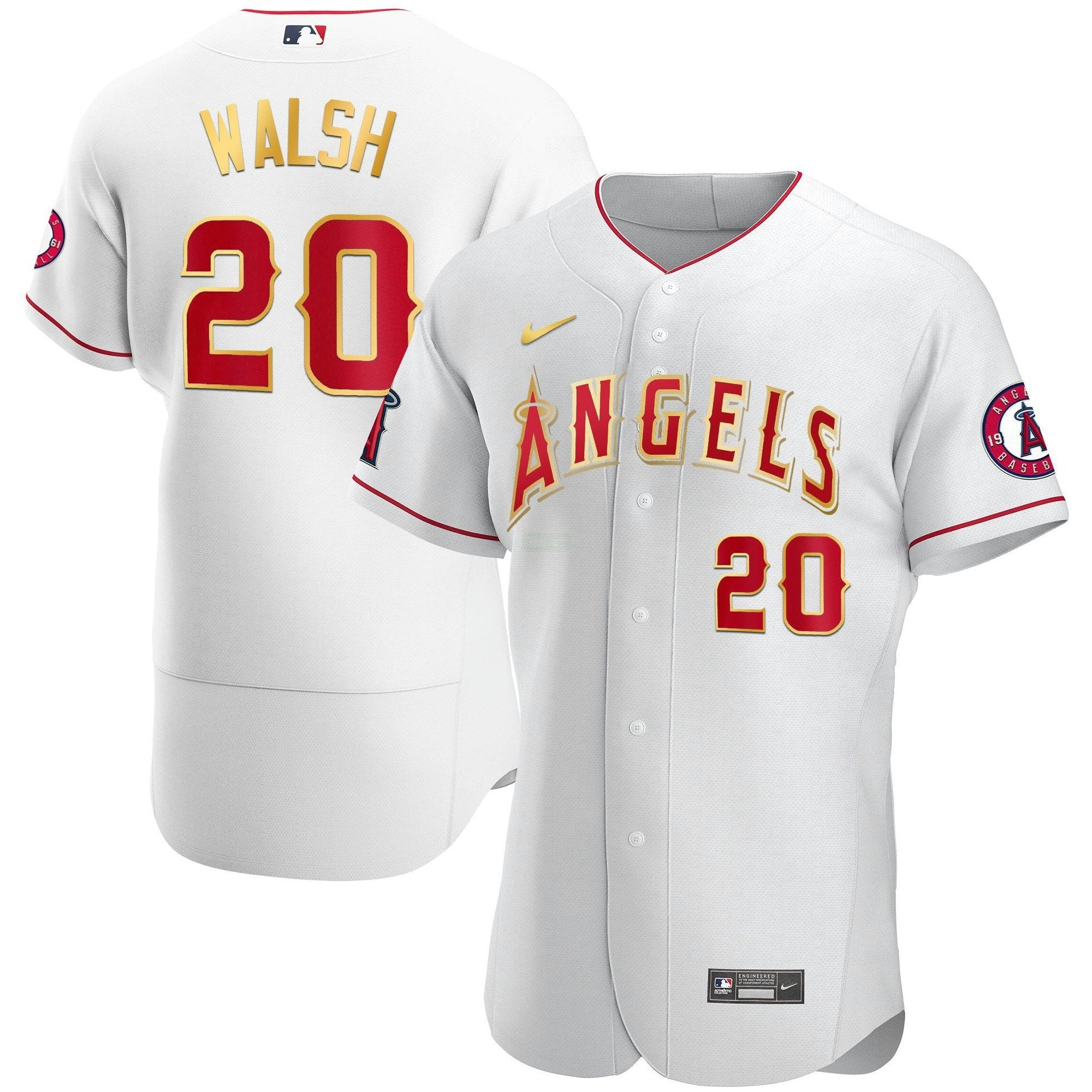 Camisa MLB Men’s Los Angeles Flex Base Dourada Jersey