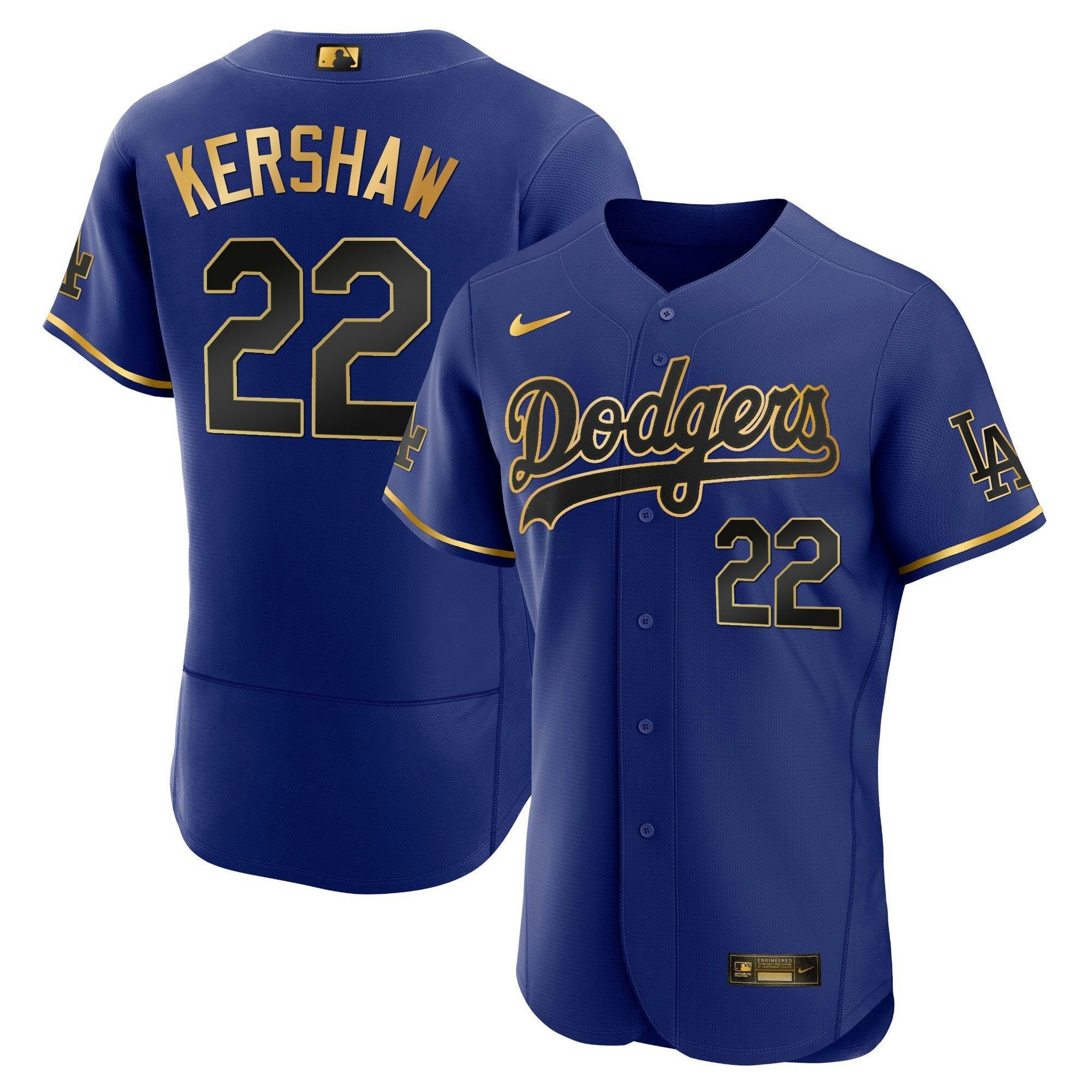 Camisa MLB Men’s Los Angeles Flex Base Dourada Jersey