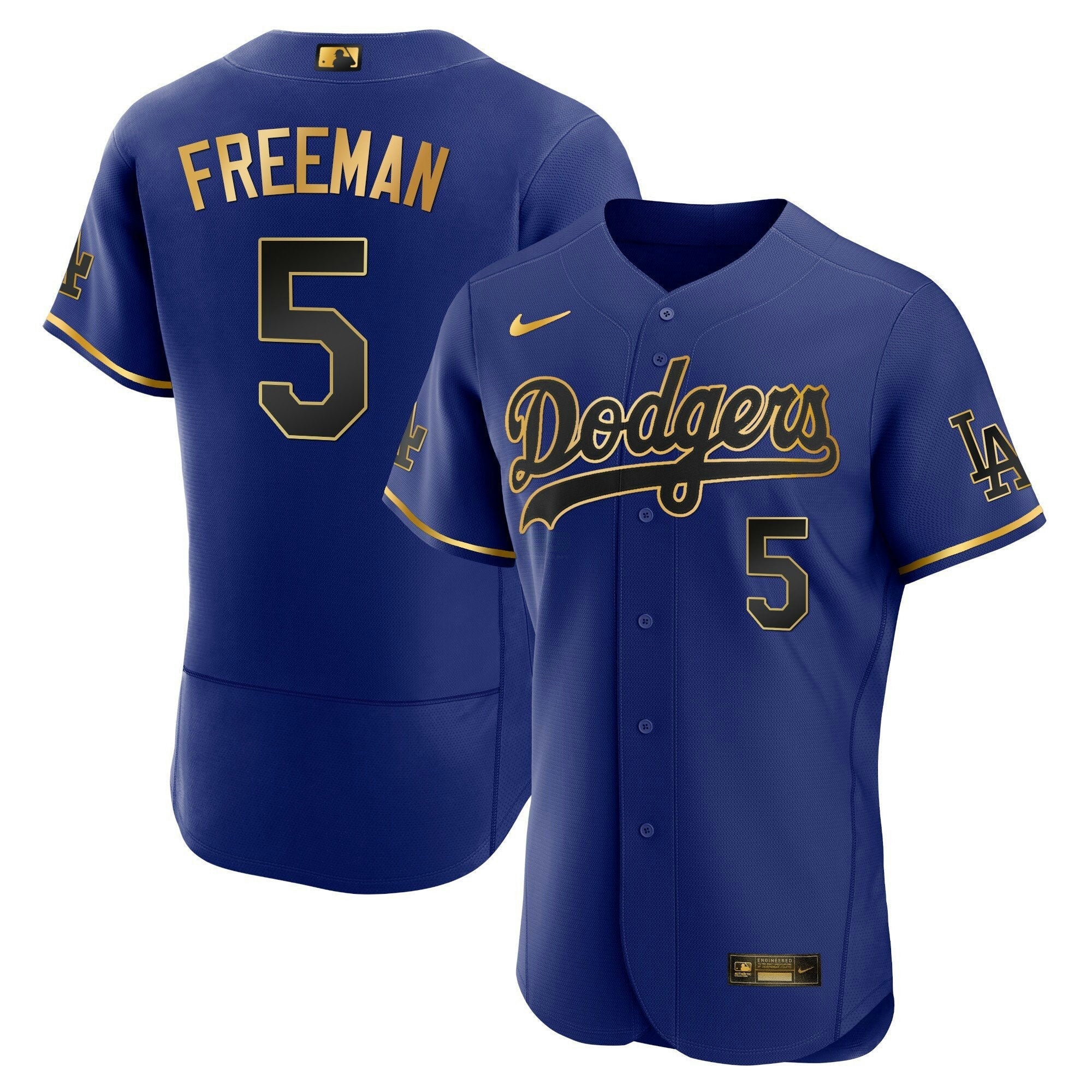 Camisa MLB Men’s Los Angeles Flex Base Dourada Jersey