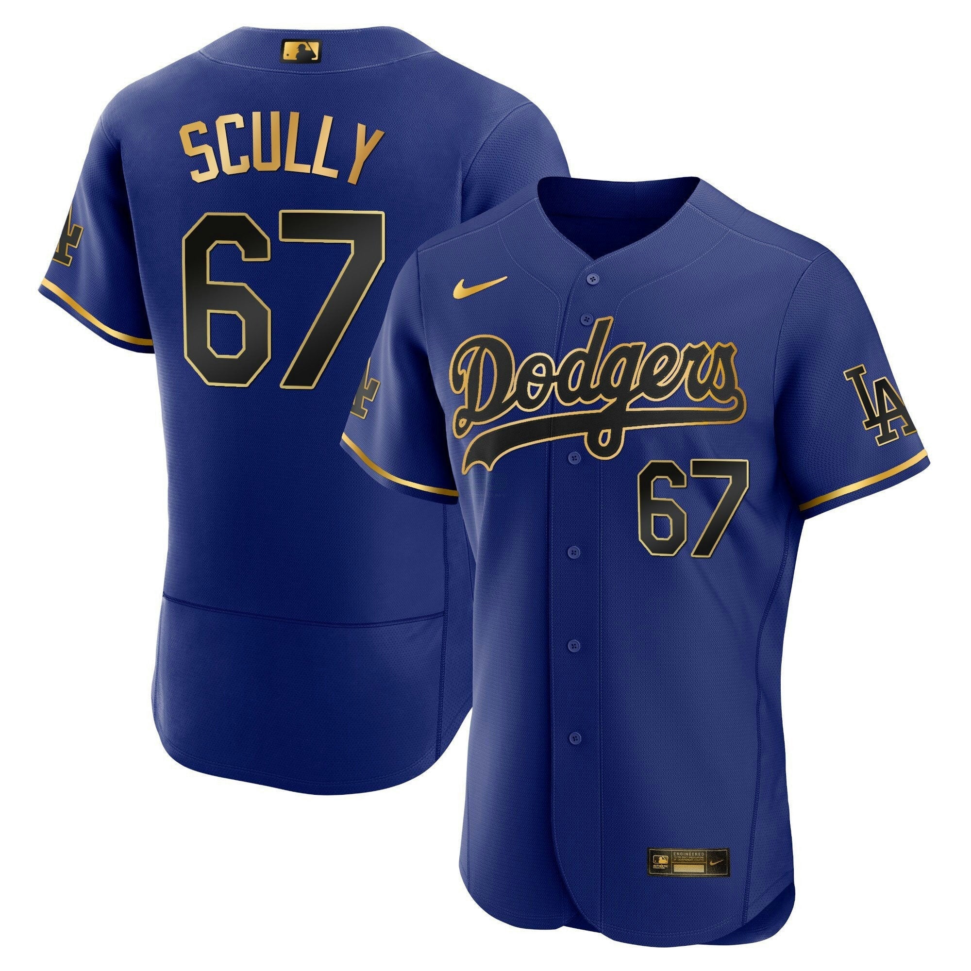 Camisa MLB Men’s Los Angeles Flex Base Dourada Jersey