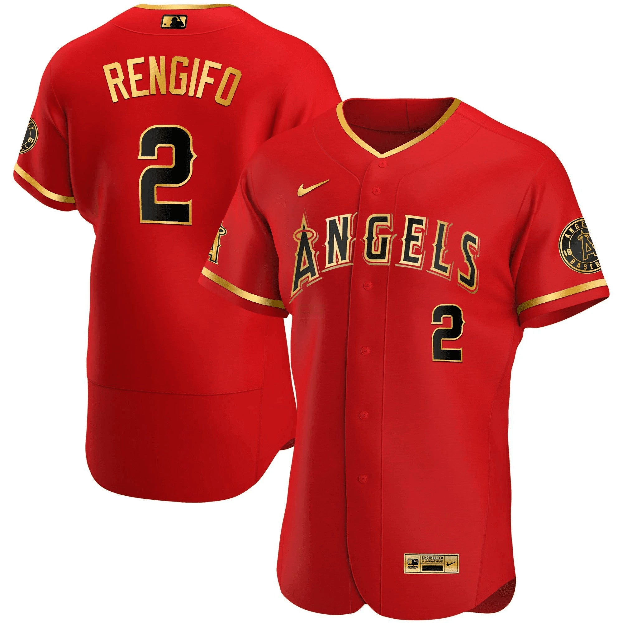 Camisa MLB Men’s Los Angeles Flex Base Dourada Jersey