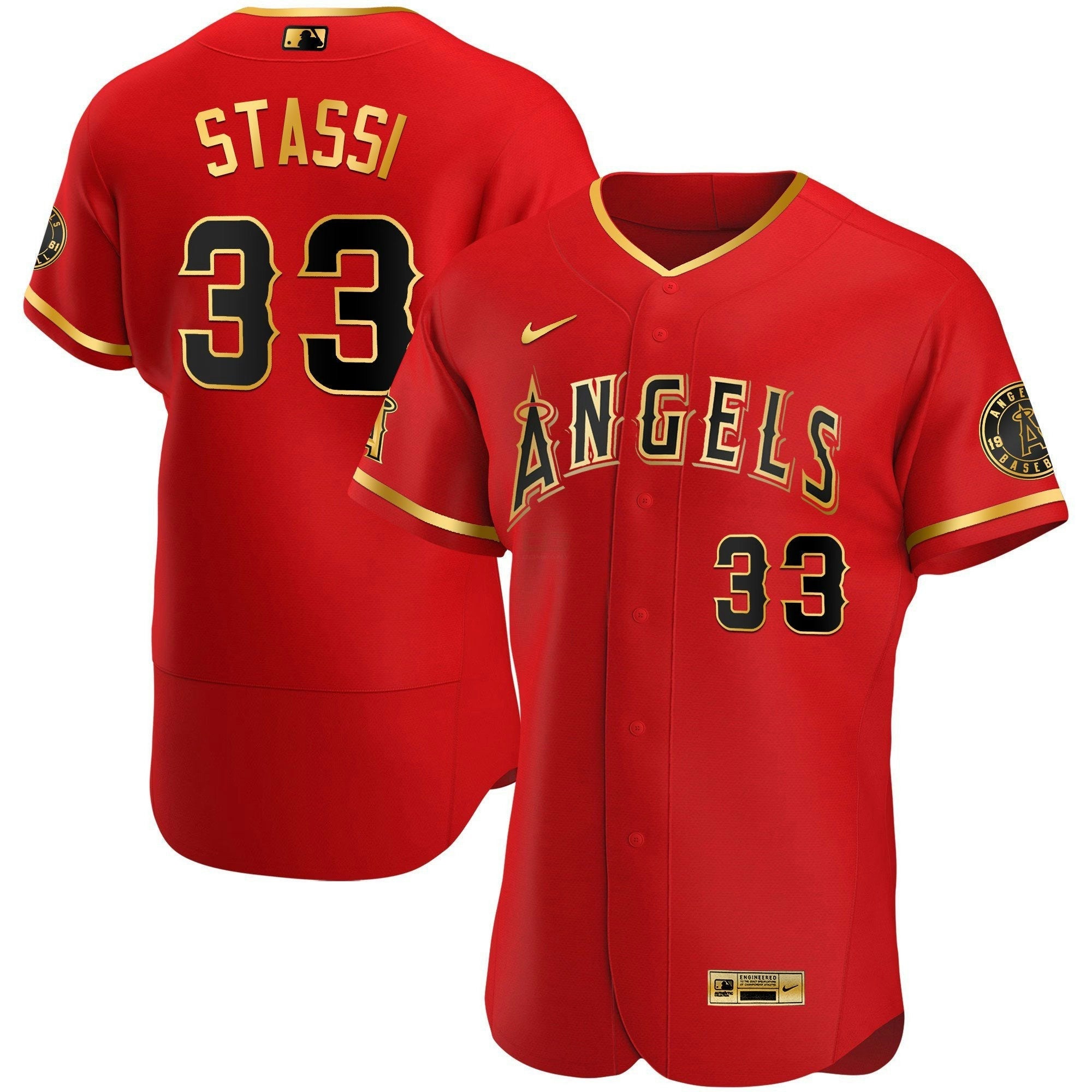Camisa MLB Men’s Los Angeles Flex Base Dourada Jersey