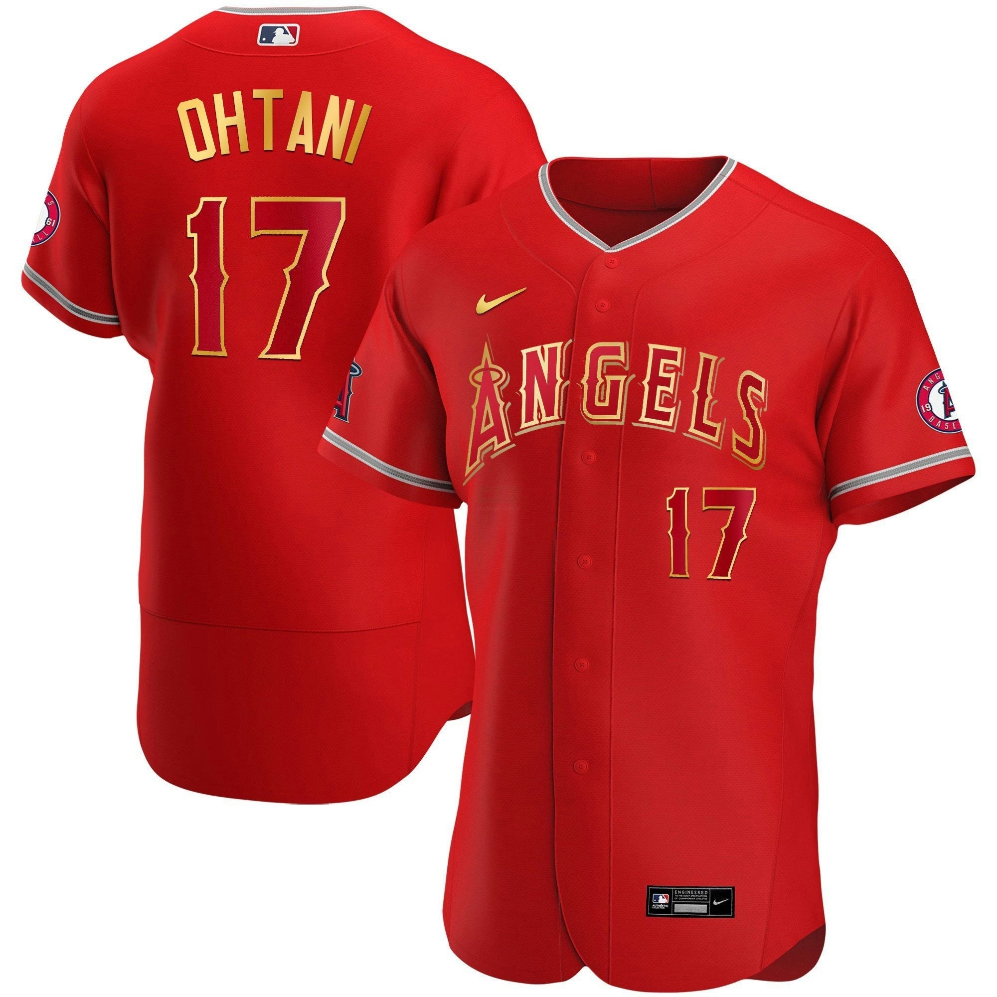 Camisa MLB Men’s Los Angeles Flex Base Dourada Jersey