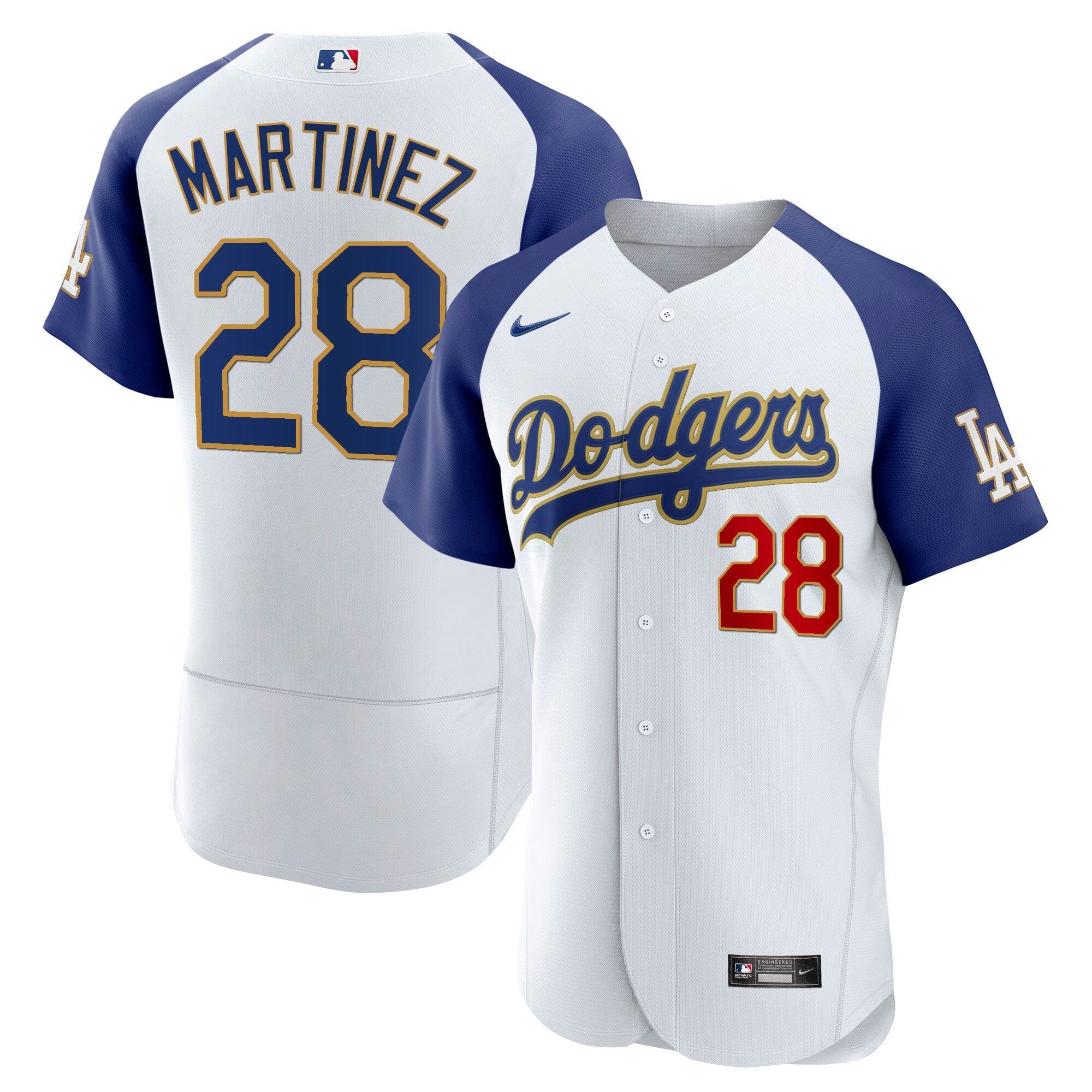 Camisa MLB Men’s Los Angeles Gold Trim Flex Base Jersey