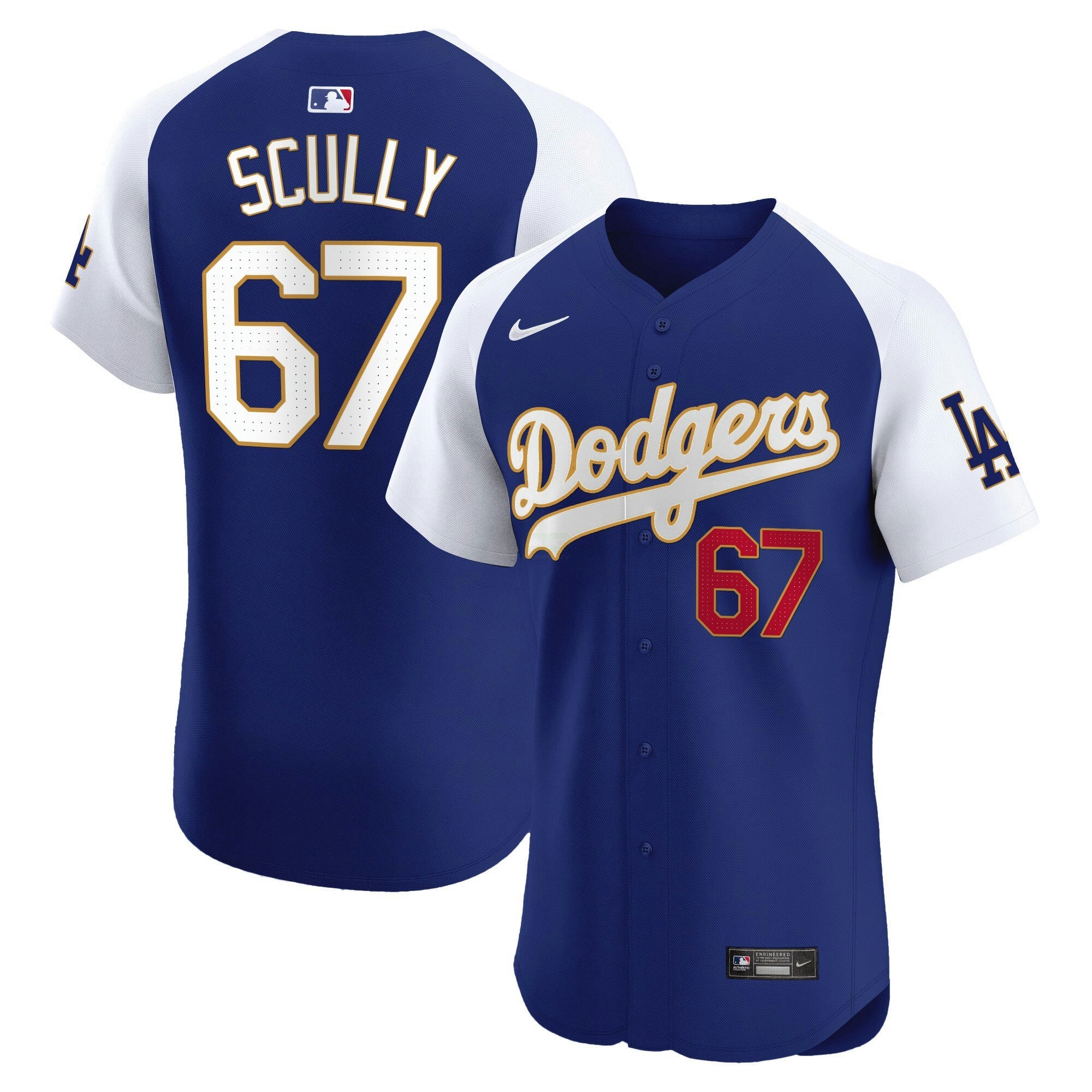 Camisa MLB Men’s Los Angeles Gold Trim Premier Elite Jersey