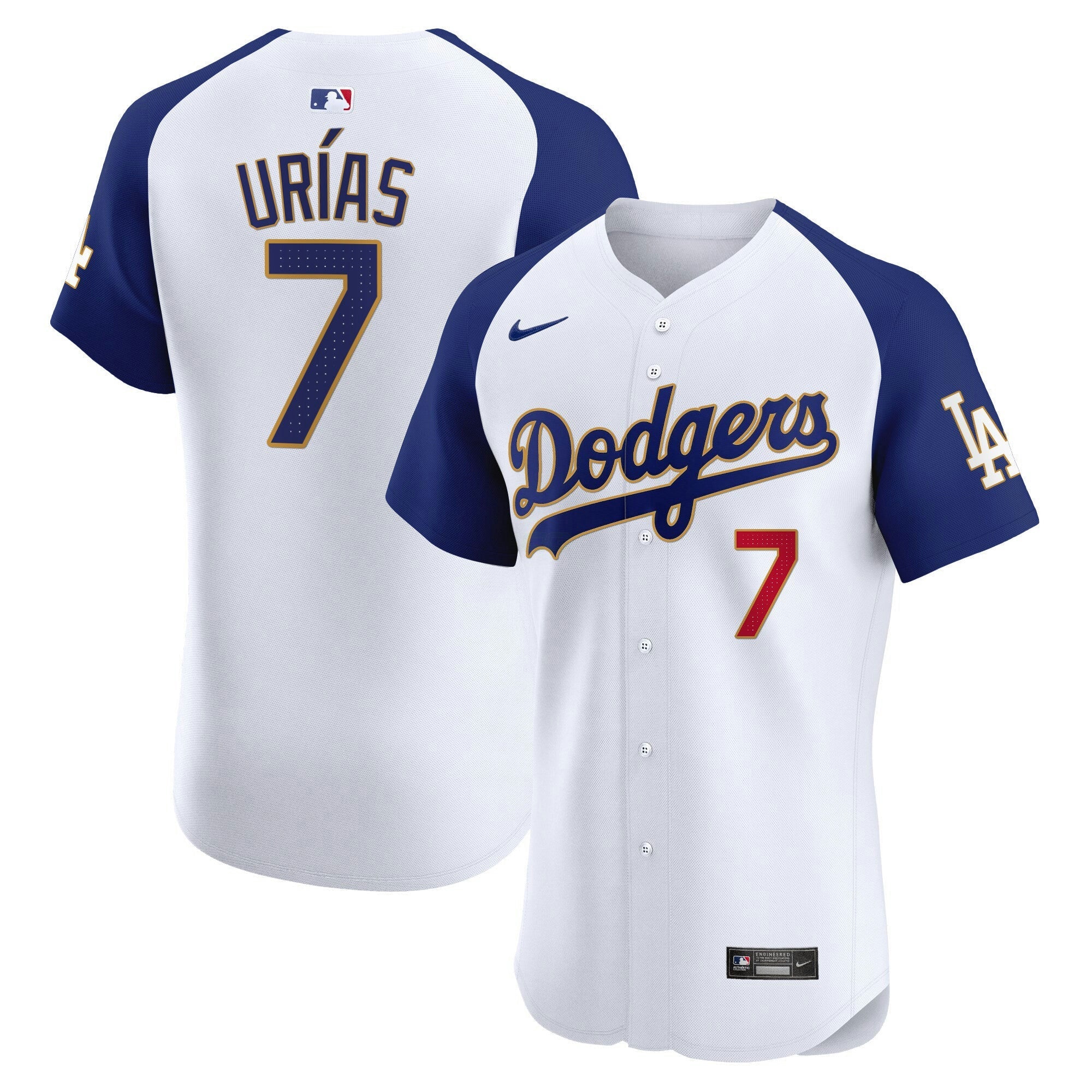Camisa MLB Men’s Los Angeles Gold Trim Premier Elite Jersey