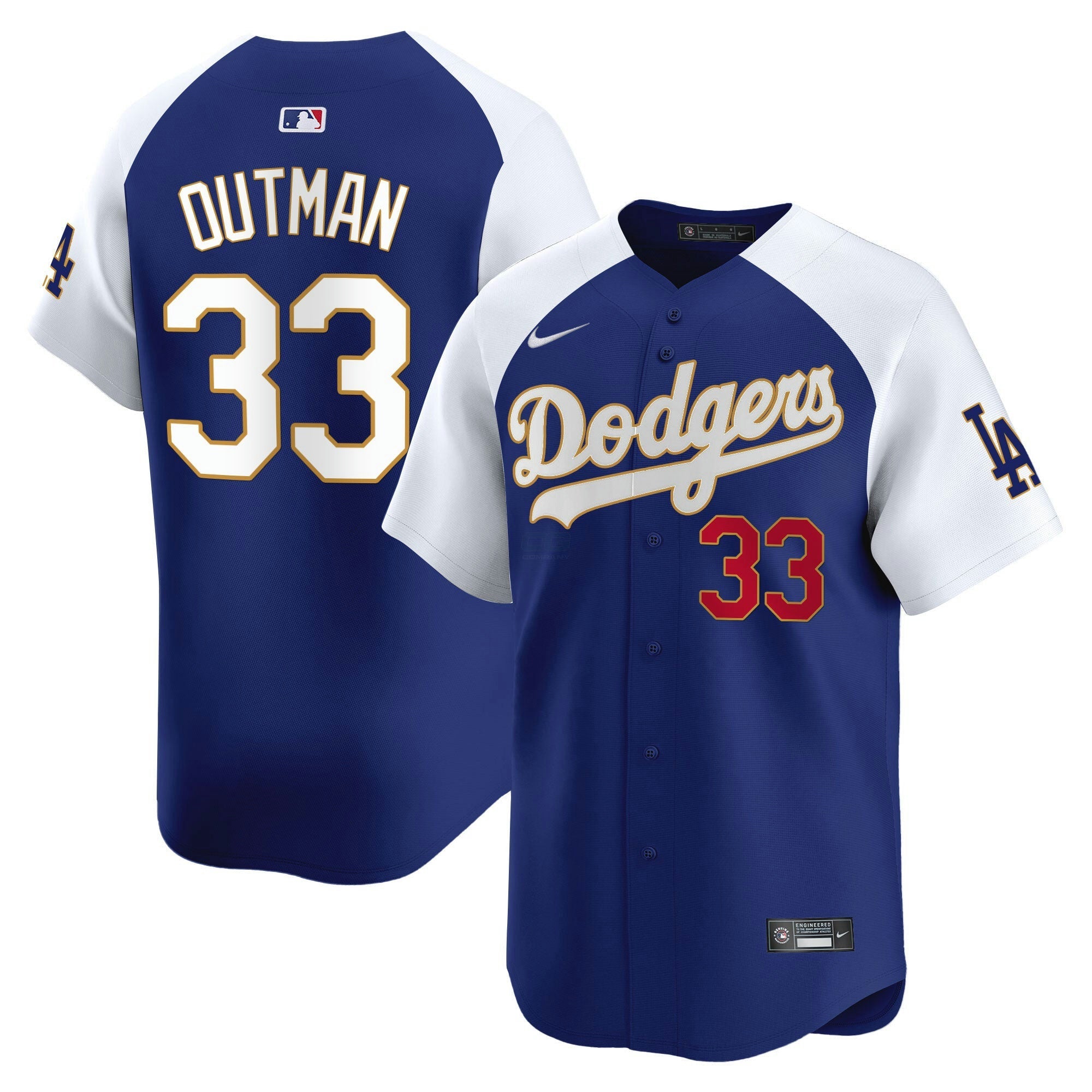 Camisa MLB Men’s Los Angeles Gold Trim Vapor Premier Limited Jersey