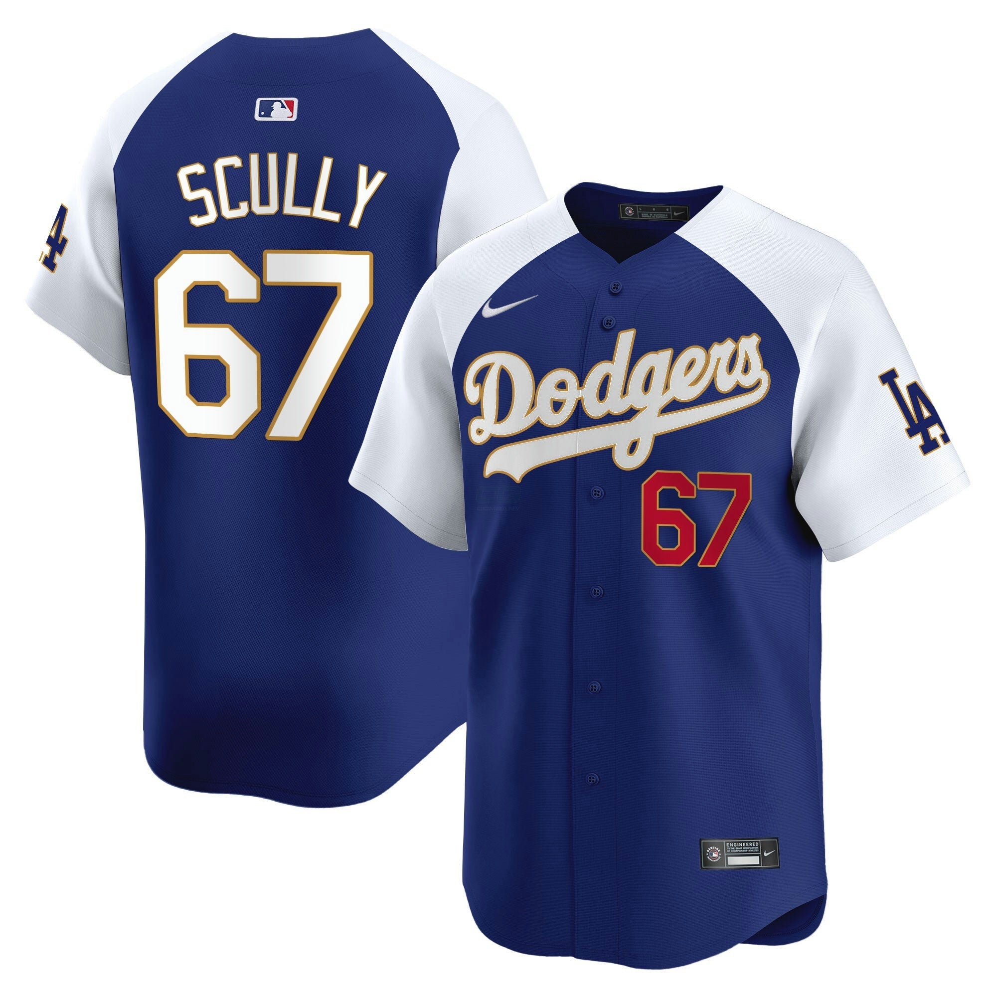 Camisa MLB Men’s Los Angeles Gold Trim Vapor Premier Limited Jersey