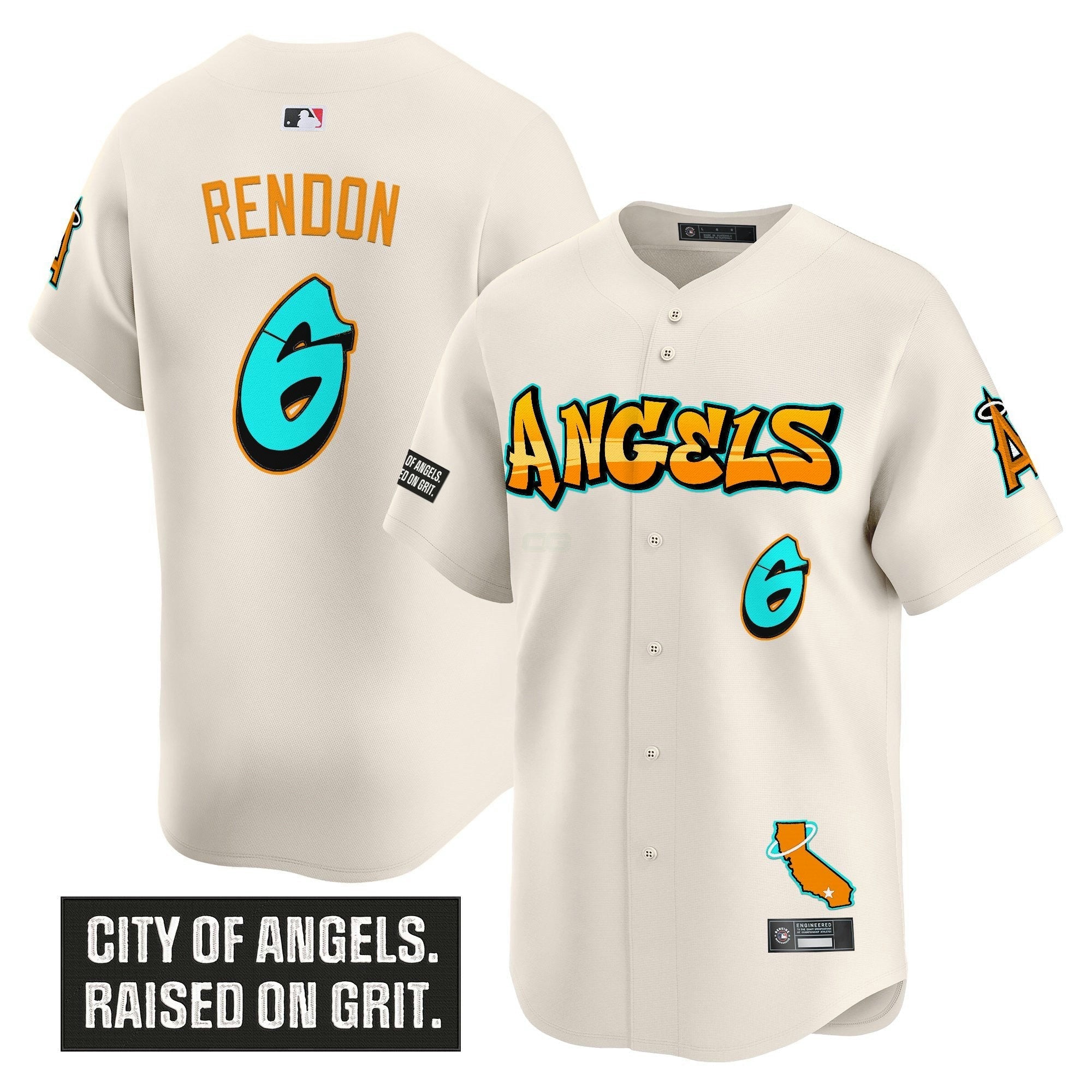 Camisa MLB Men’s Los Angeles ‘Graffiti Halo Drop Edition’ Vapor Premier Limited Jersey