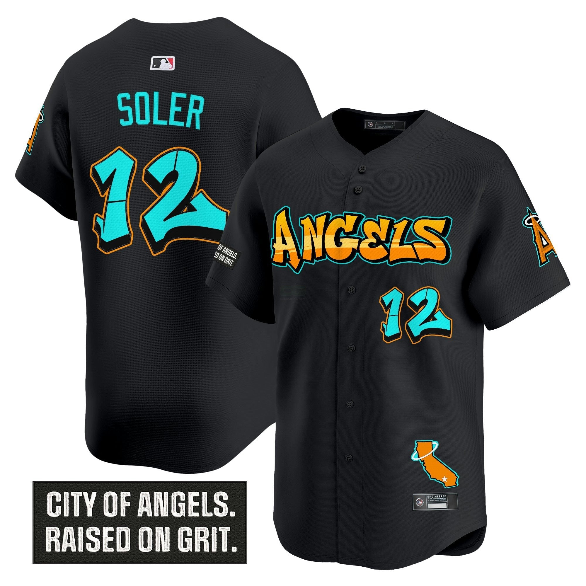 Camisa MLB Men’s Los Angeles ‘Graffiti Halo Drop Edition’ Vapor Premier Limited Jersey