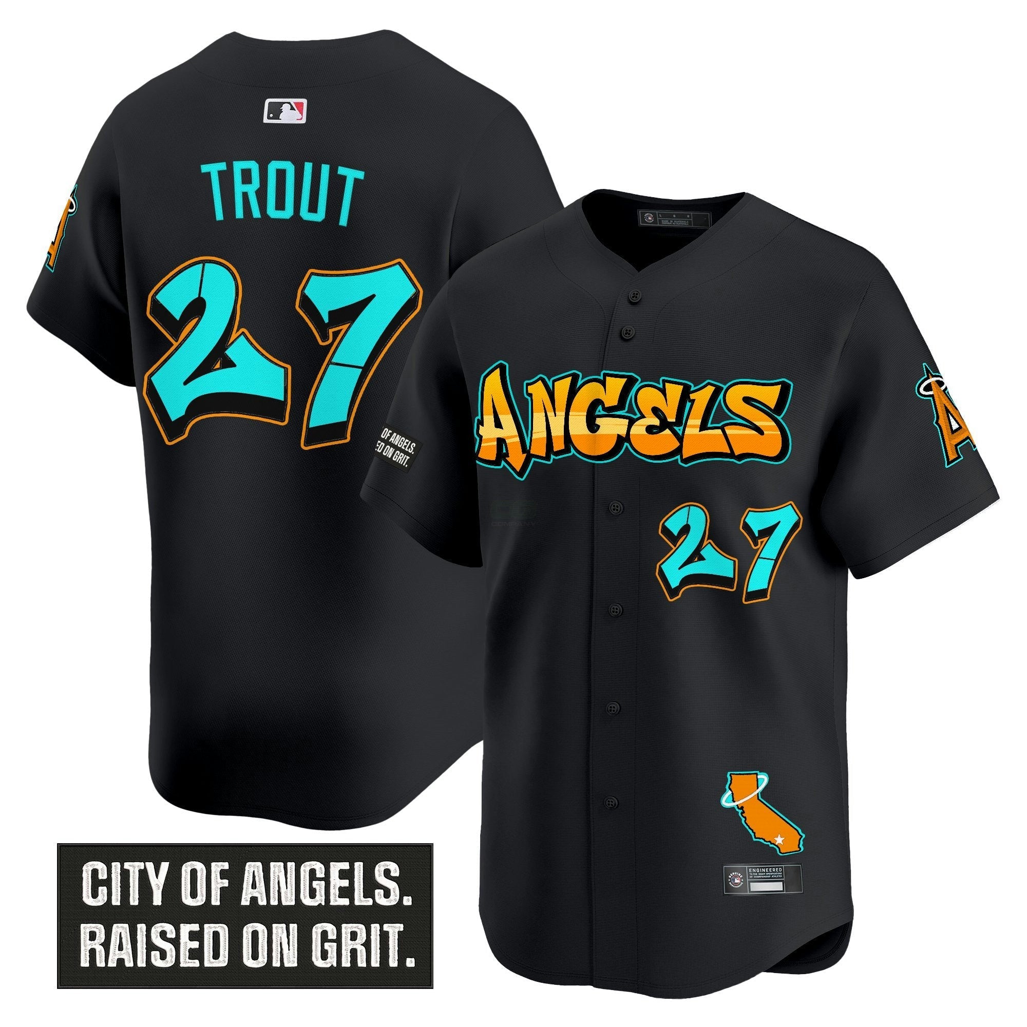 Camisa MLB Men’s Los Angeles ‘Graffiti Halo Drop Edition’ Vapor Premier Limited Jersey