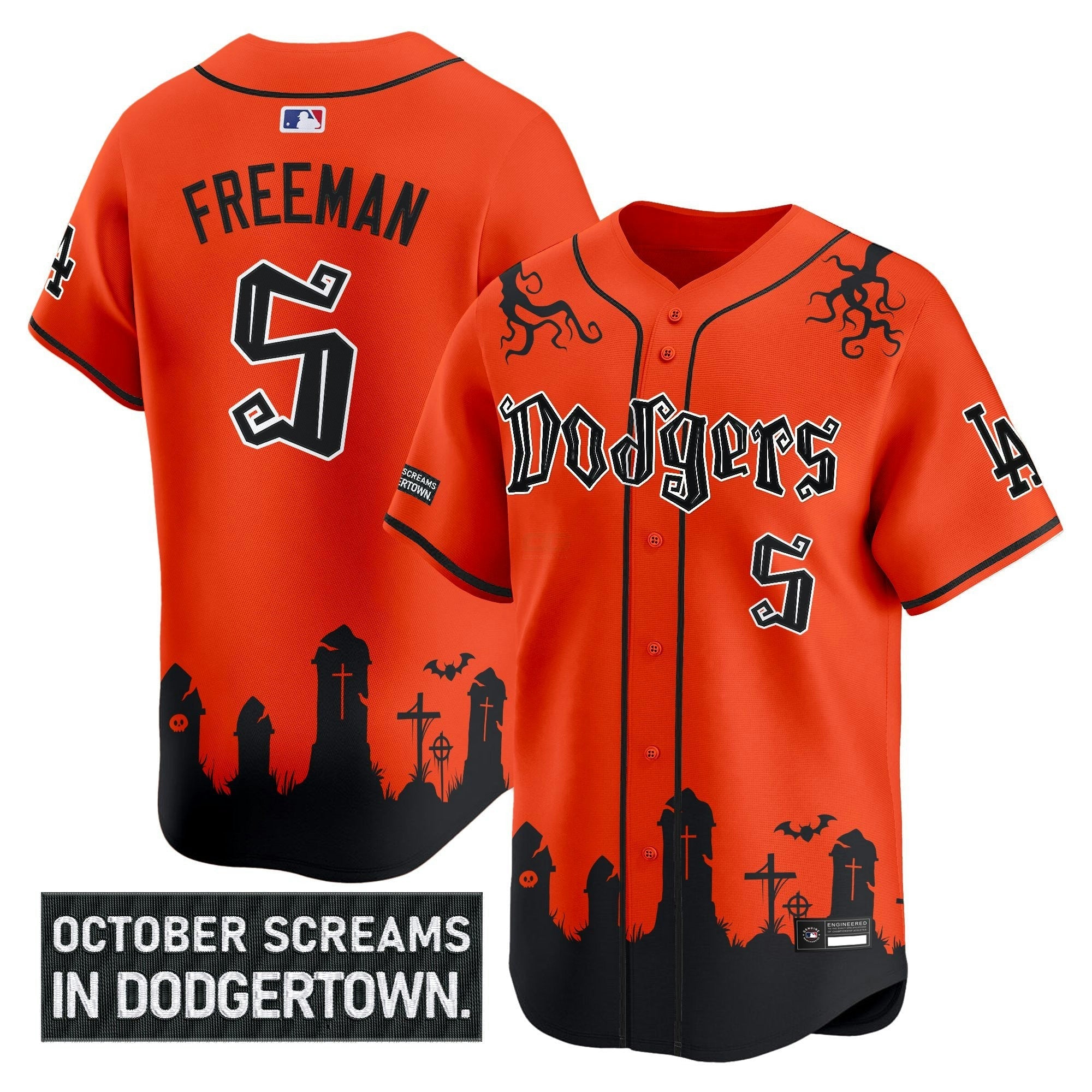 Camisa MLB Men’s Los Angeles ‘Halloween Edition’ Premier Limited Jersey – Stitched