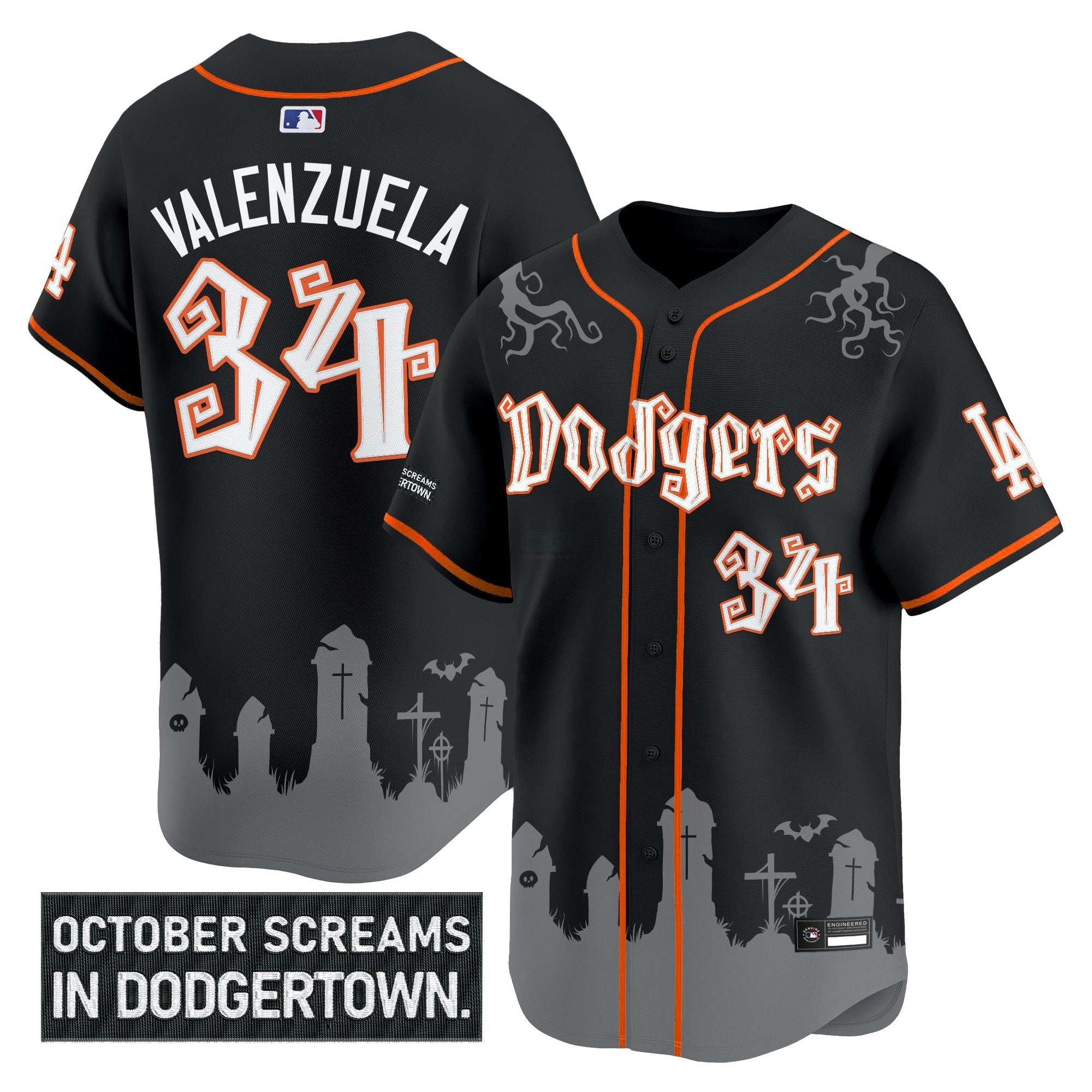 Camisa MLB Men’s Los Angeles ‘Halloween Edition’ Premier Limited Jersey – Stitched