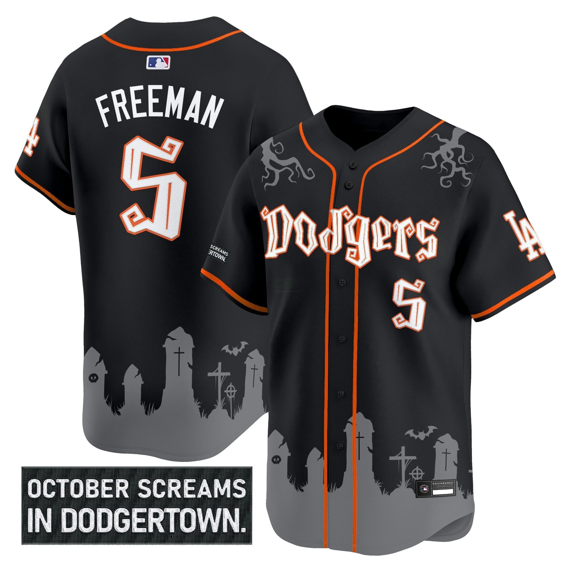 Camisa MLB Men’s Los Angeles ‘Halloween Edition’ Premier Limited Jersey – Stitched