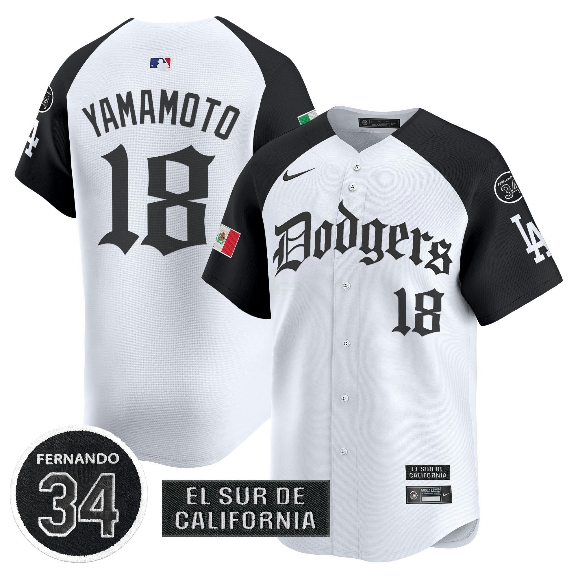 Camisa MLB Men’s Mexico 2025 LA Gothic Style Vapor Premier Limited Jersey V2