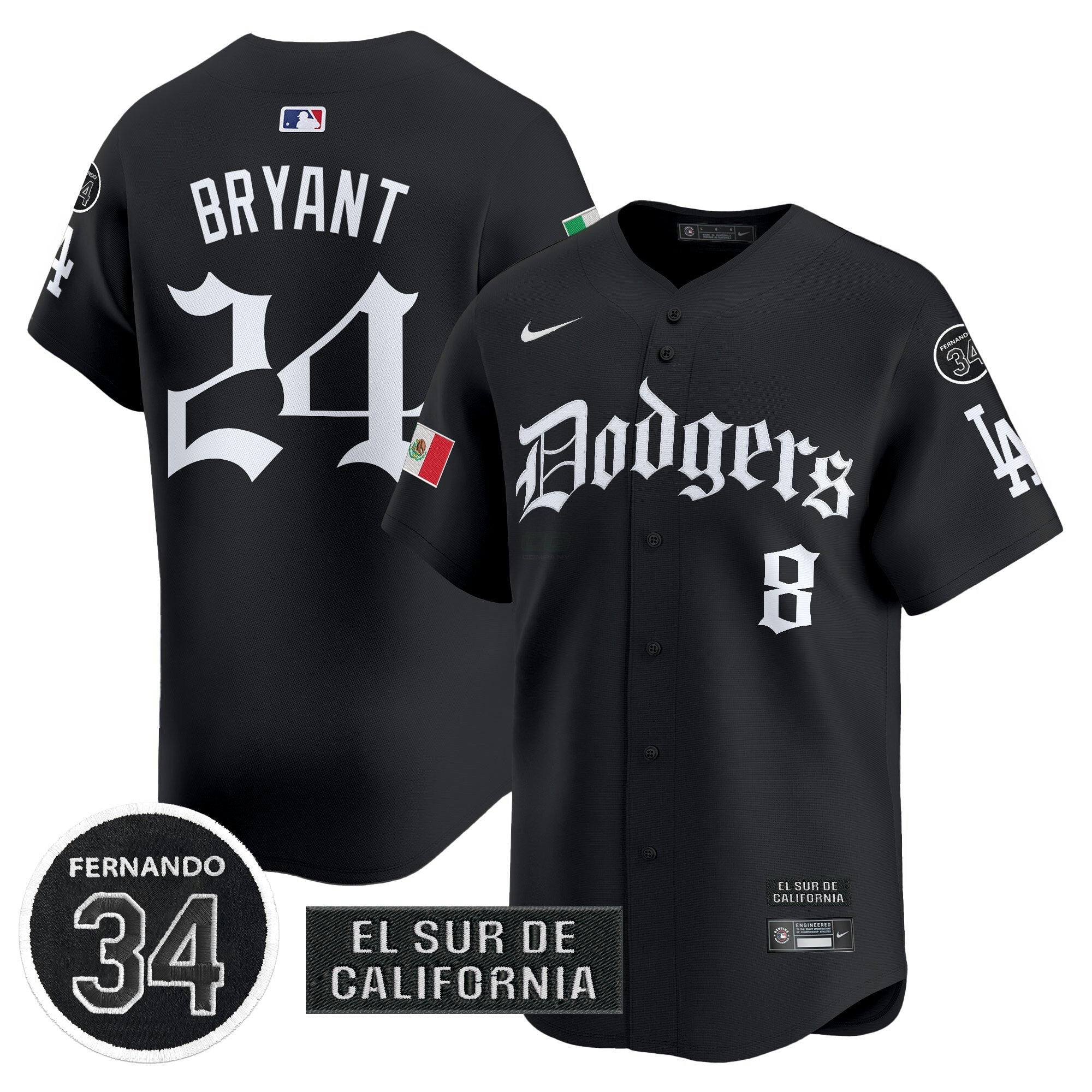 Camisa MLB Men’s Mexico 2025 LA Gothic Style Vapor Premier Limited Jersey V2