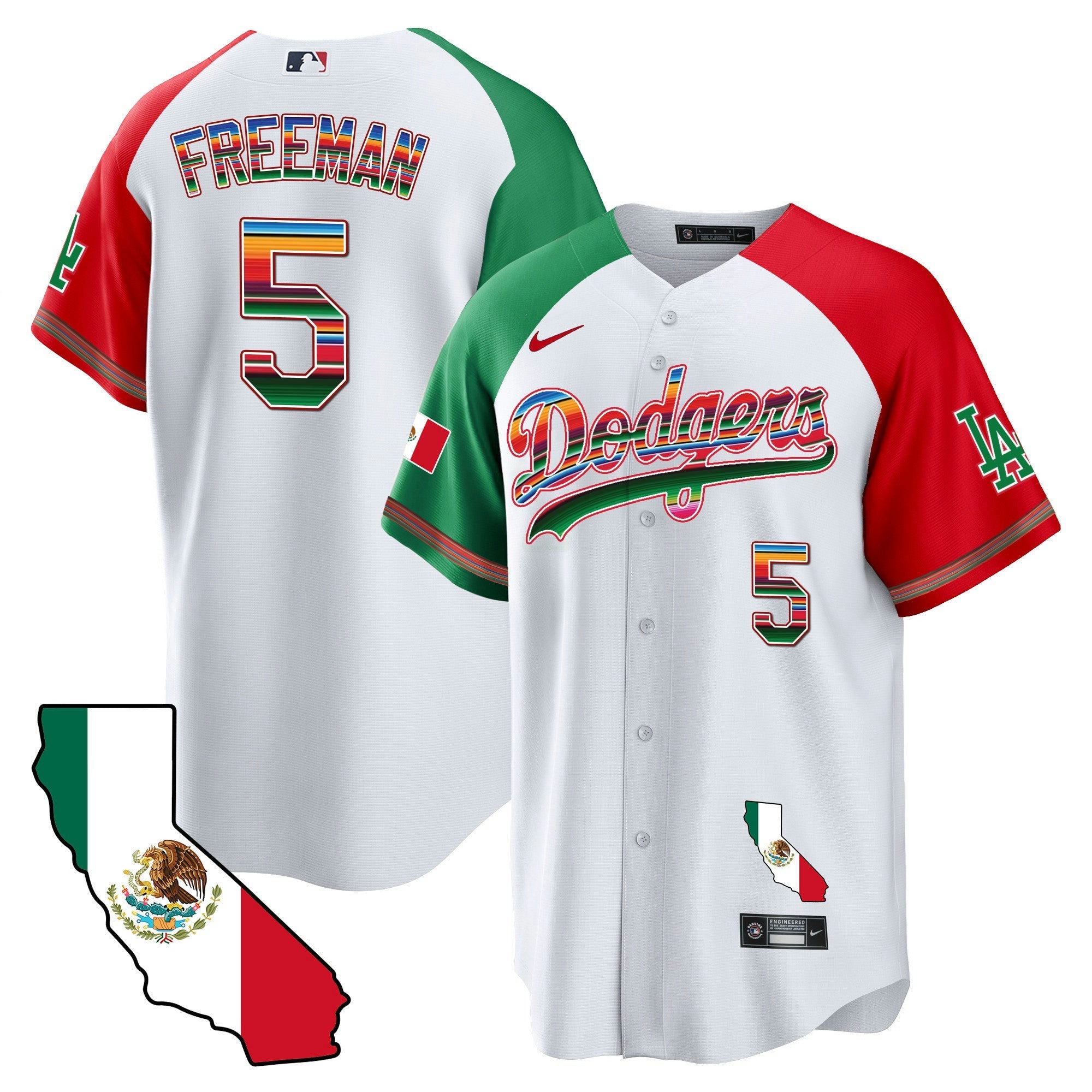 Camisa MLB Men’s Mexico California Map Cool Base Jersey