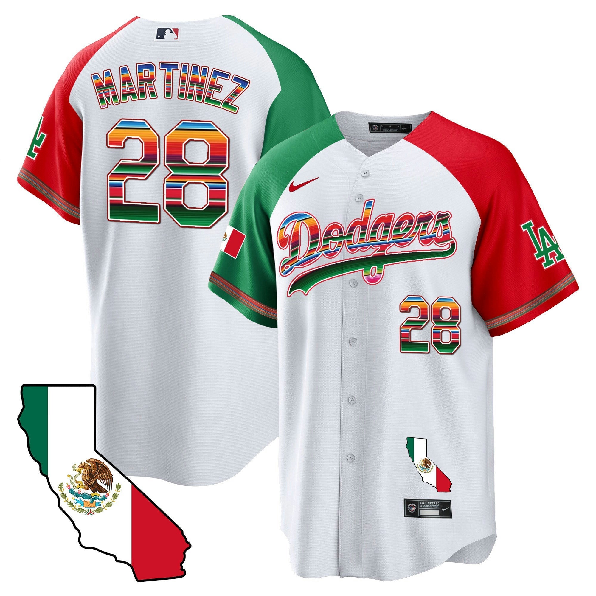 Camisa MLB Men’s Mexico California Map Cool Base Jersey