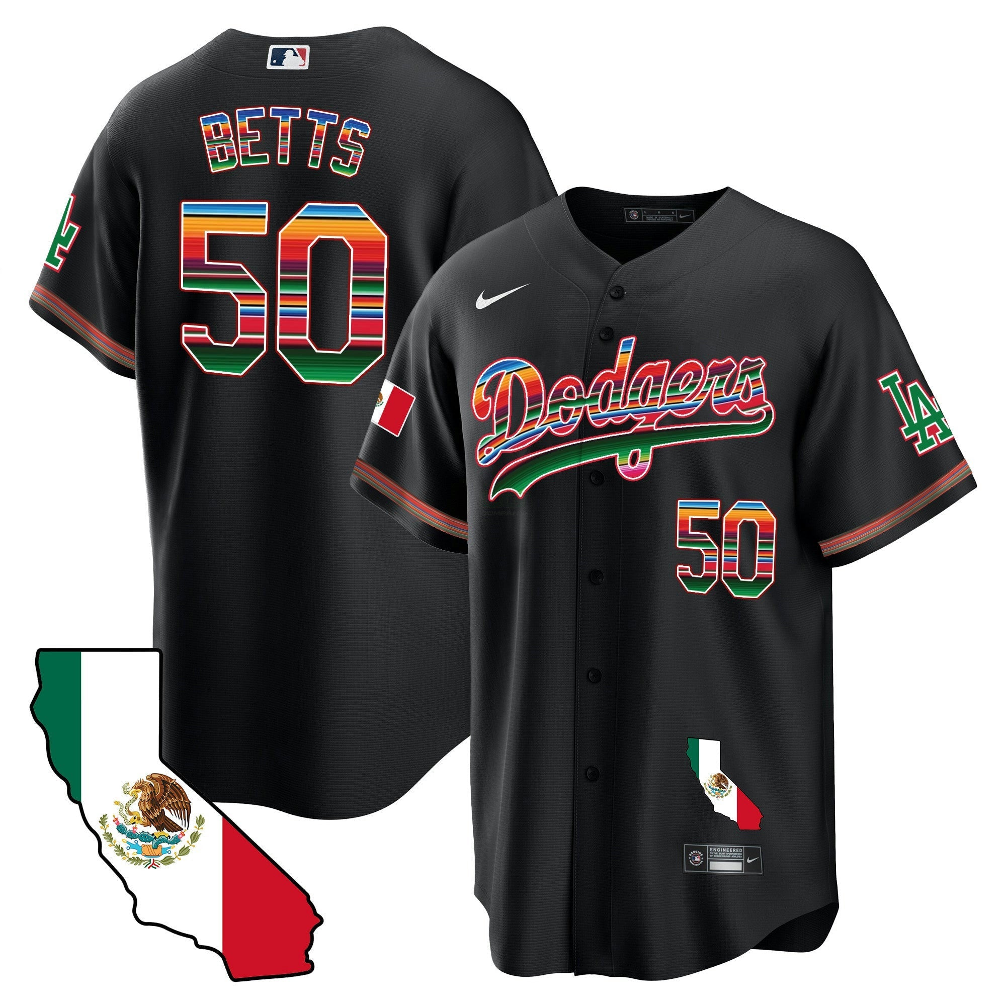Camisa MLB Men’s Mexico California Map Cool Base Jersey