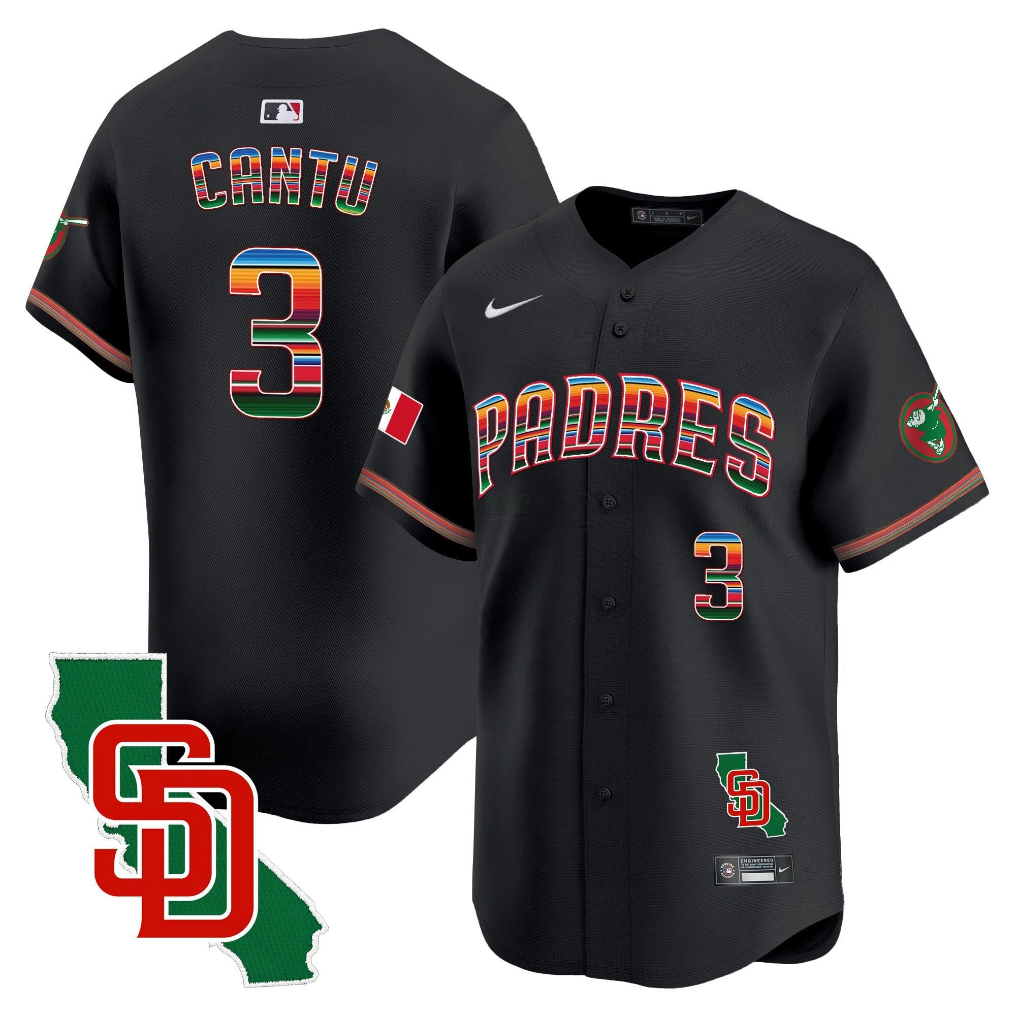 Camisa MLB Men’s Mexico California Patch Vapor Premier Limited Jersey